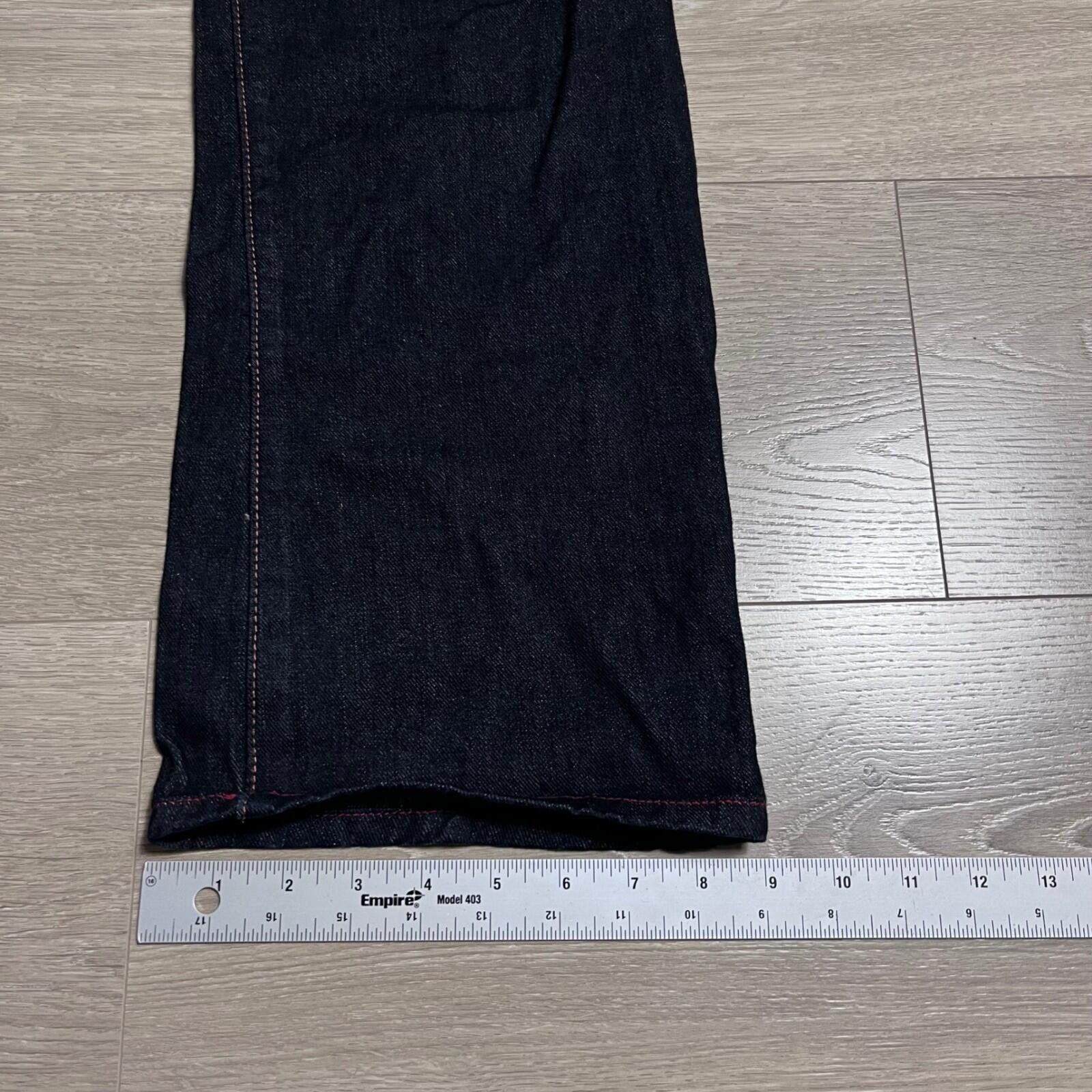 Other Y2K Savage Art Mens Dark Wash Denim Jeans Red Stitching Deta Size US 37 - 7 Thumbnail