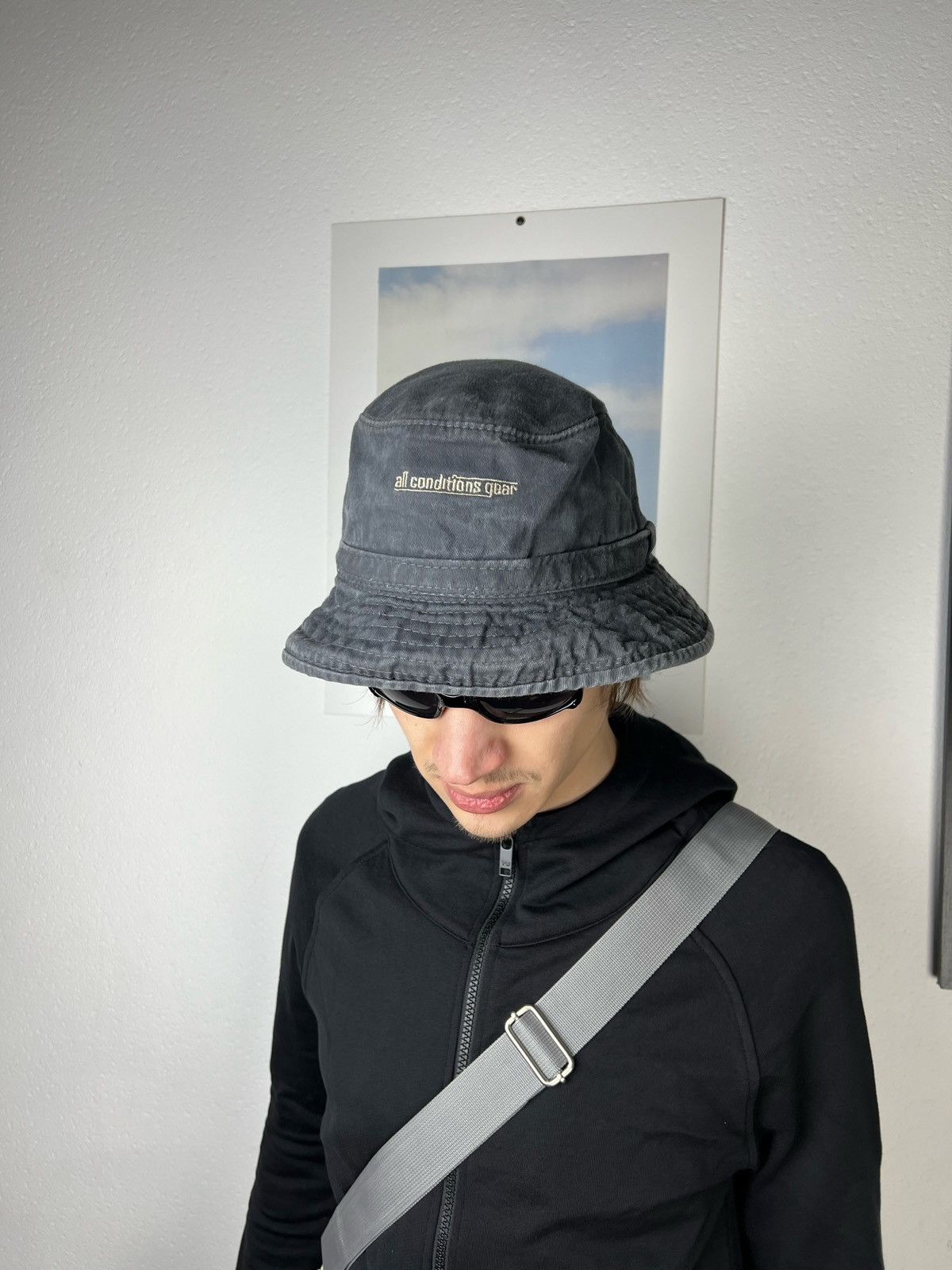 Nike × Vintage Vintage Nike Swoosh Logo Bucket Hat Panama faded Size ONE SIZE - 1 Thumbnail