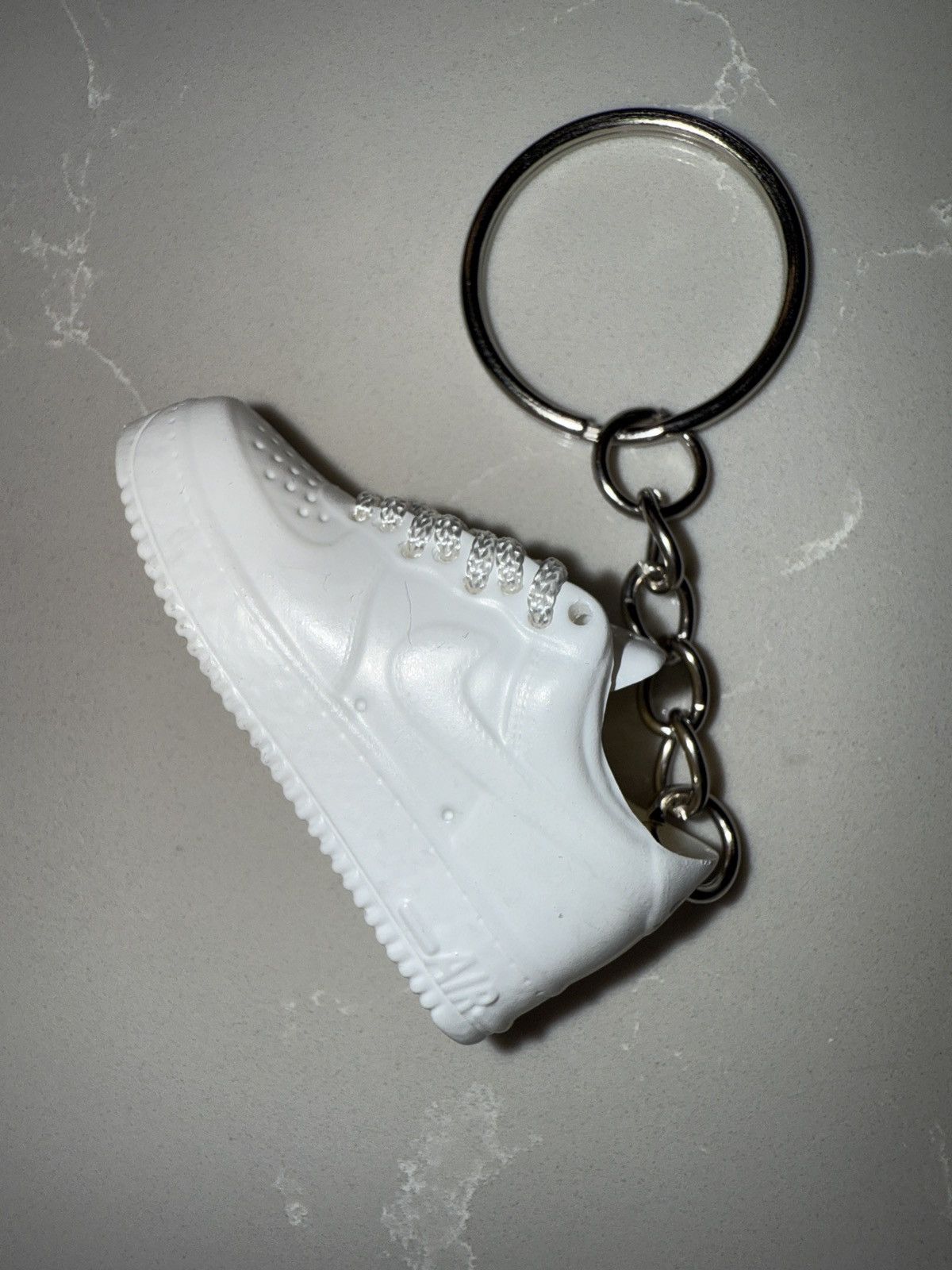 Nike 3D Mini Sneaker, Nike AF1 triple white, keychain shoe NEW! Size ONE SIZE - 2 Thumbnail