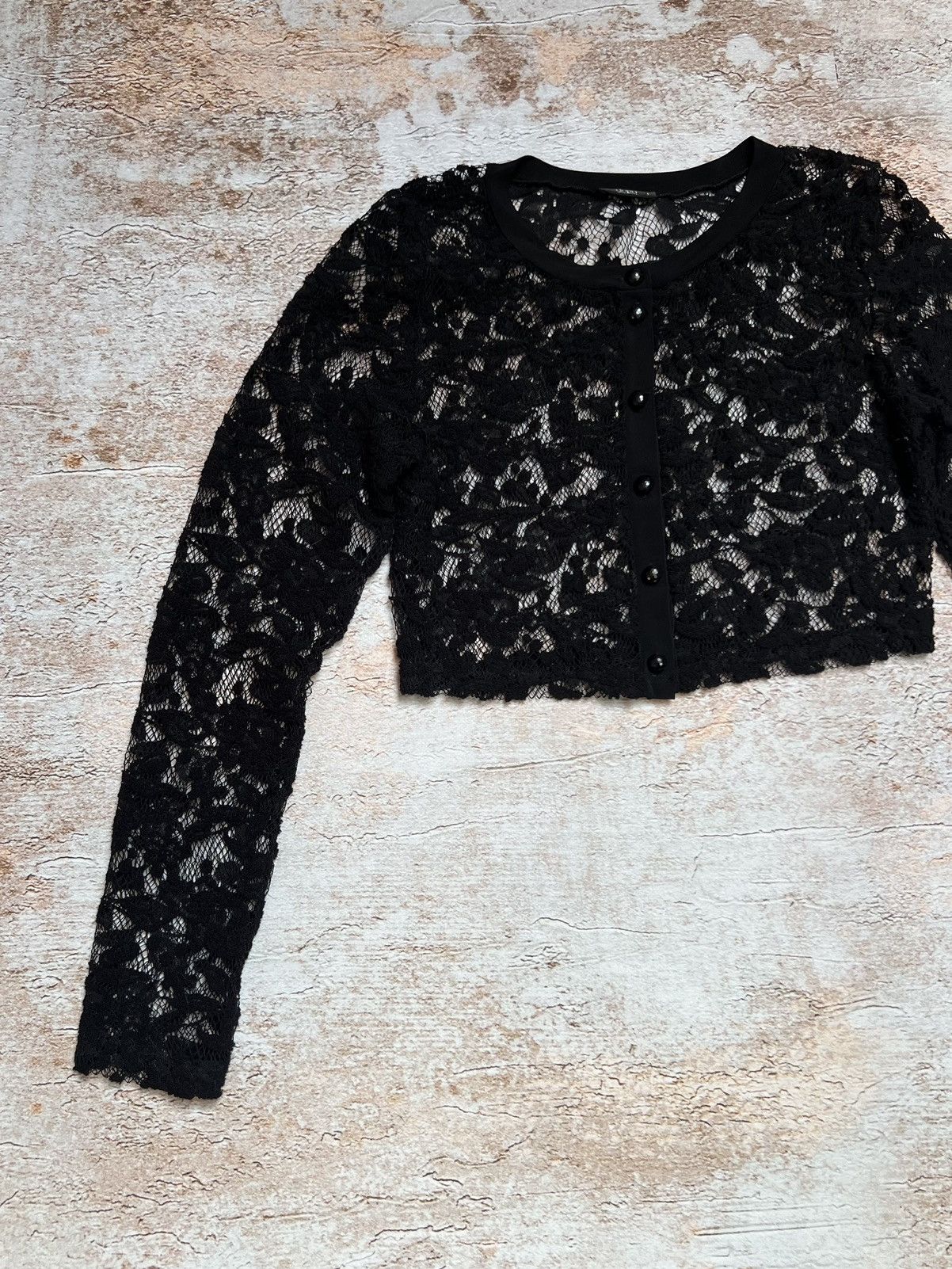 Japanese Brand × Seditionaries Vintage cropped mesh floral cardigan Size S / US 4 / IT 40 - 2 Thumbnail