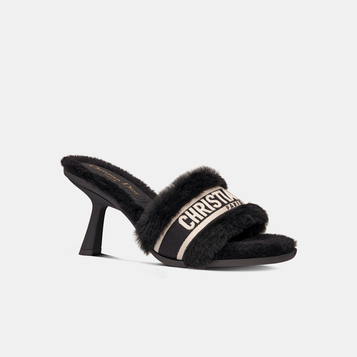 Dior o1w1db10326 Dway Heeled Slide in Black Size US 8 / IT 38 - 2 Thumbnail