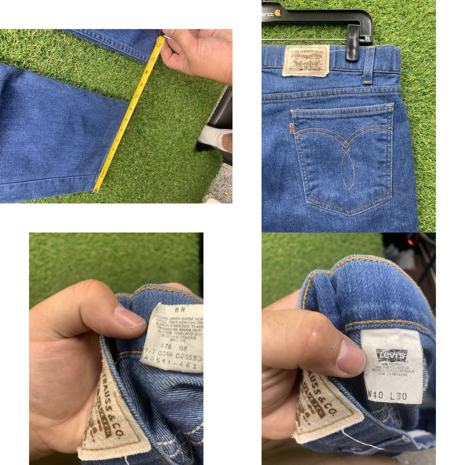 Levi's VINTAGE Levi's Jeans 40x30 Levi's 977 5-Pocket Denim Blue Regular Straight Mens 90s 977 Model Jeans Size US 40 / EU 56 - 8 Thumbnail
