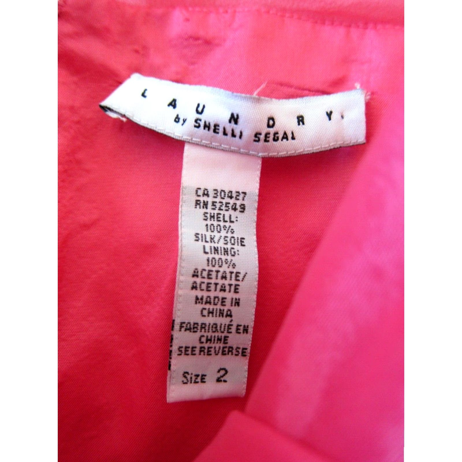 Laundry by Shelli Segal Laundry by Shelli Segal Dress 2 Strapless Pink 100% Silk Ruched Ruffle Party Knee Length Size XS / US 0-2 / IT 36-38 - 4 Thumbnail