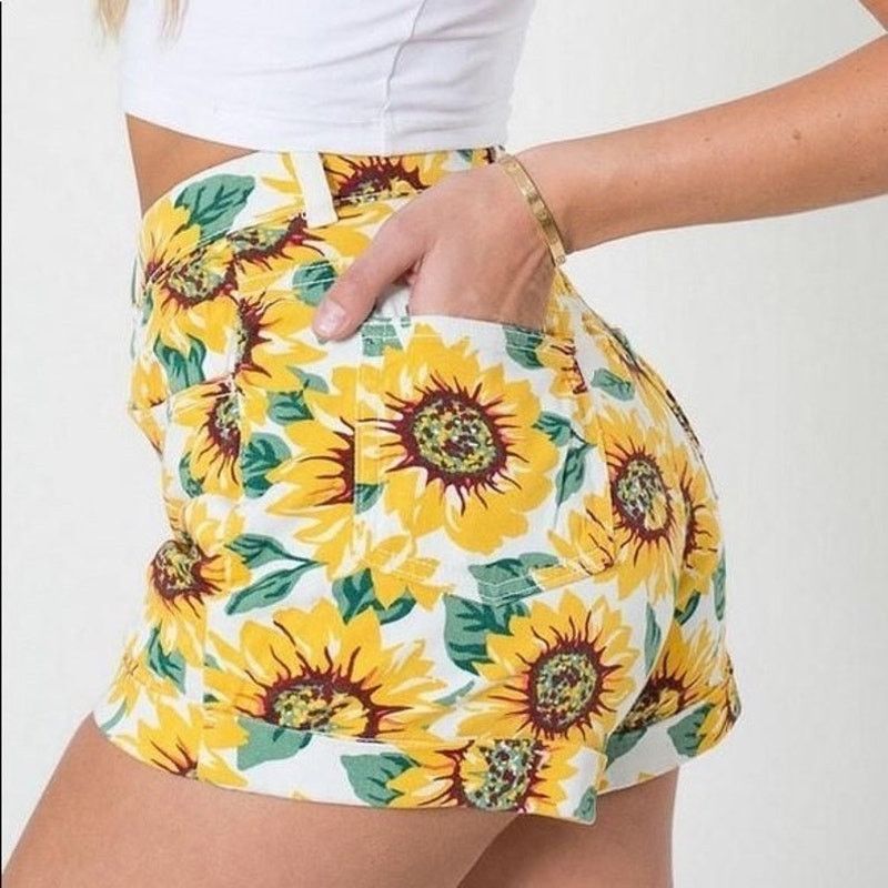 American Apparel American Apparel | Sunflower High Waisted Shorts | 24/25 Size 24" / US 00 / IT 34 - 2 Thumbnail