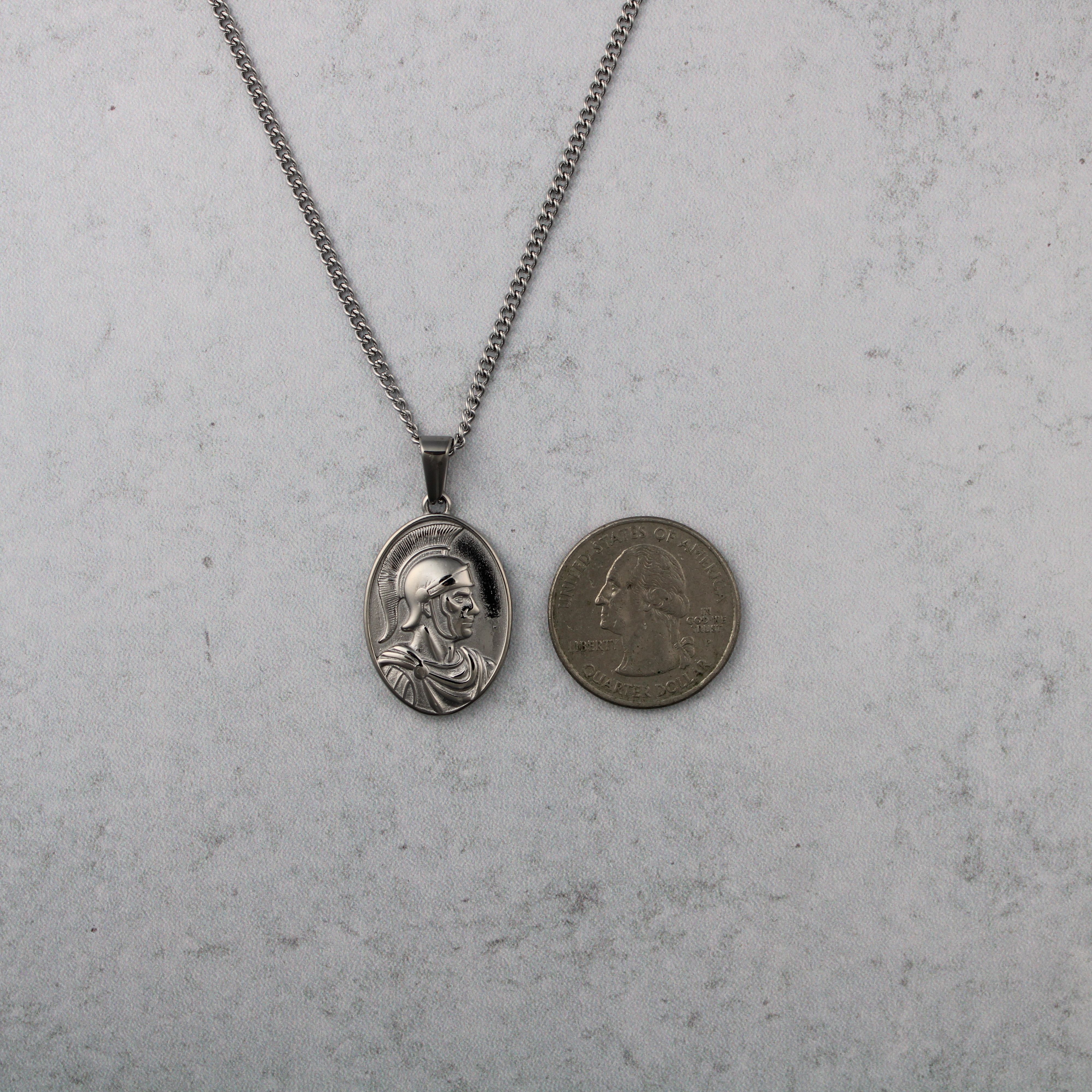 Jewelry Silver Centurion Pendant Chain Necklace Size ONE SIZE - 4 Thumbnail