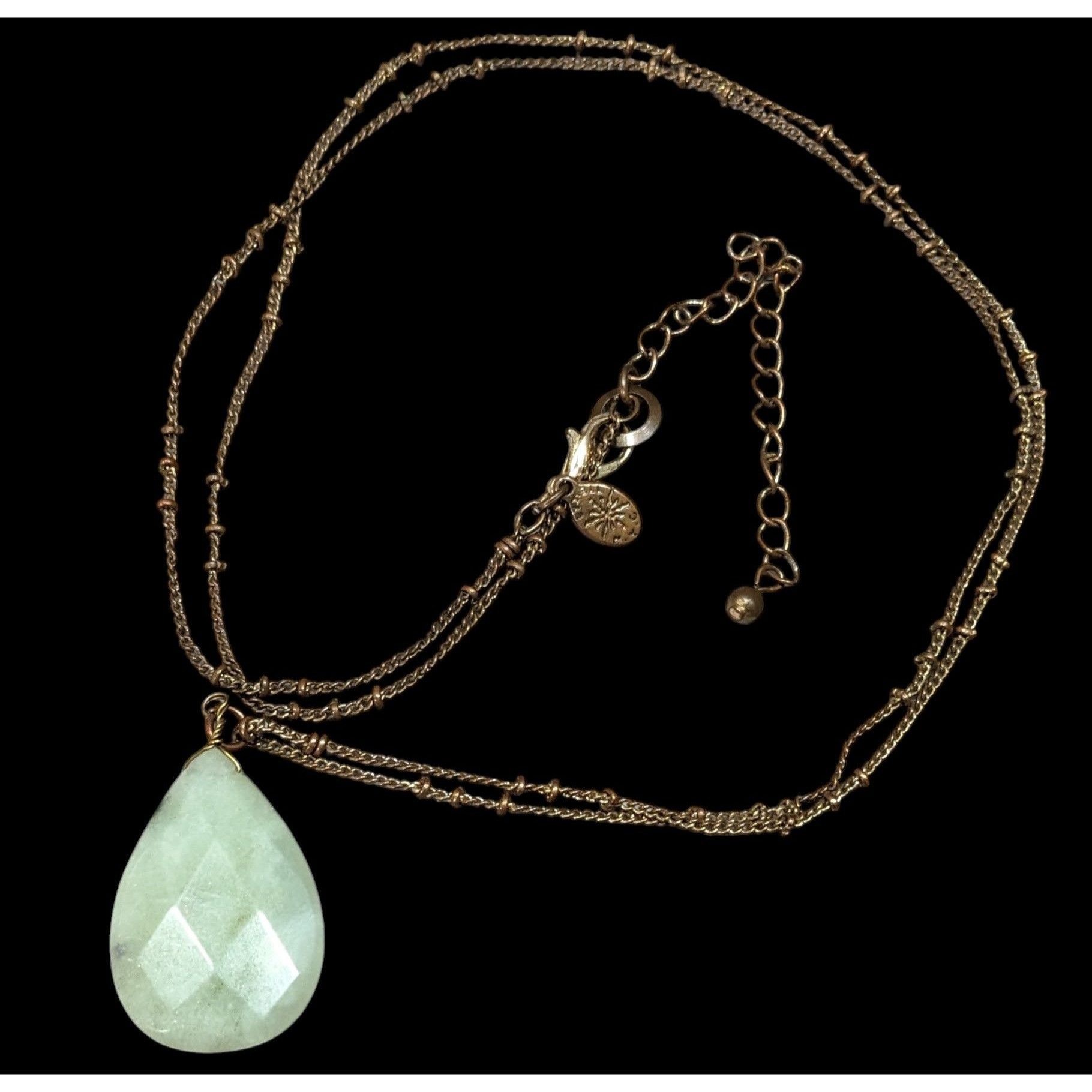 Other Vintage Lydell NYC Green Teardrop Agate Necklace Size ONE SIZE - 1 Thumbnail