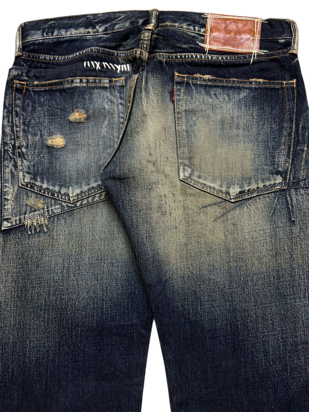 Eternal Vintage 90s Japan Eternal Faded Wash Distressed Sashiko Boro Size US 31 - 6 Thumbnail