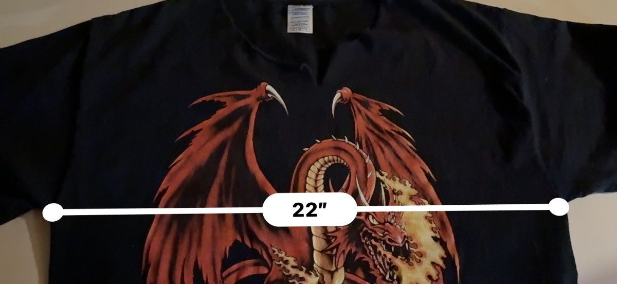 Delta Vintage Delta Pro Weight Dragon Graphic Tee - DIY Distressed Size US XL / EU 56 / 4 - 4 Thumbnail
