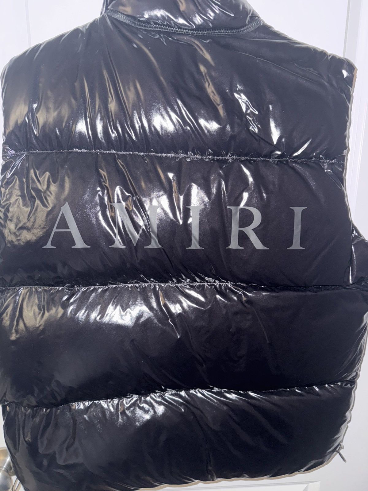 Amiri Amiri MA Logo Shiny Nylon Down Vest Jacket Size US XL / EU 56 / 4 - 3 Thumbnail