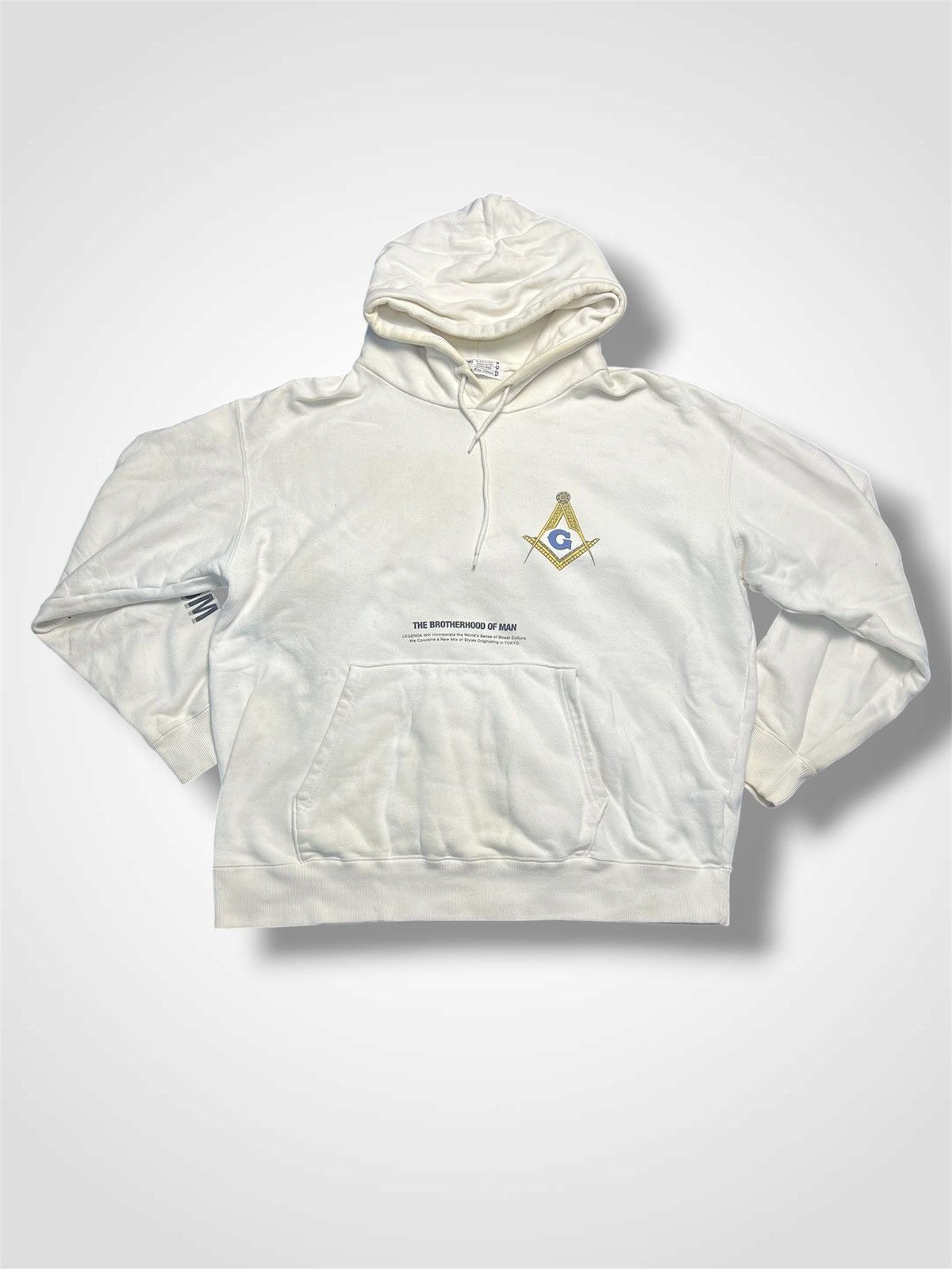 Japanese Brand LEGENDA Tokyo "Masonic Brotherhood" Graphic Hoodie (44) Size US M / EU 48-50 / 2 - 2 Thumbnail