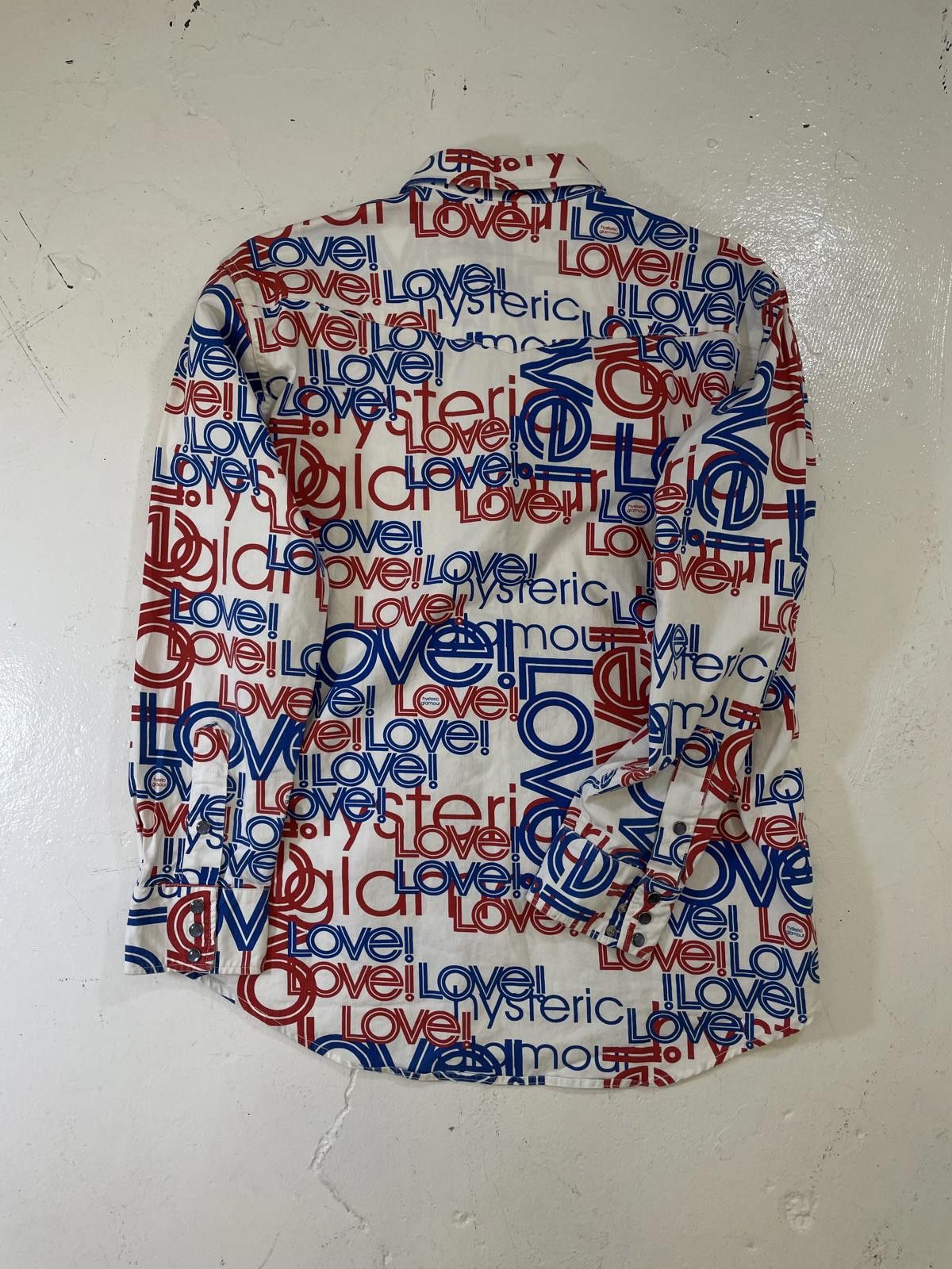 Hysteric Glamour Hysteric Glamour White red and blue logo button up Size US M / EU 48-50 / 2 - 4 Thumbnail