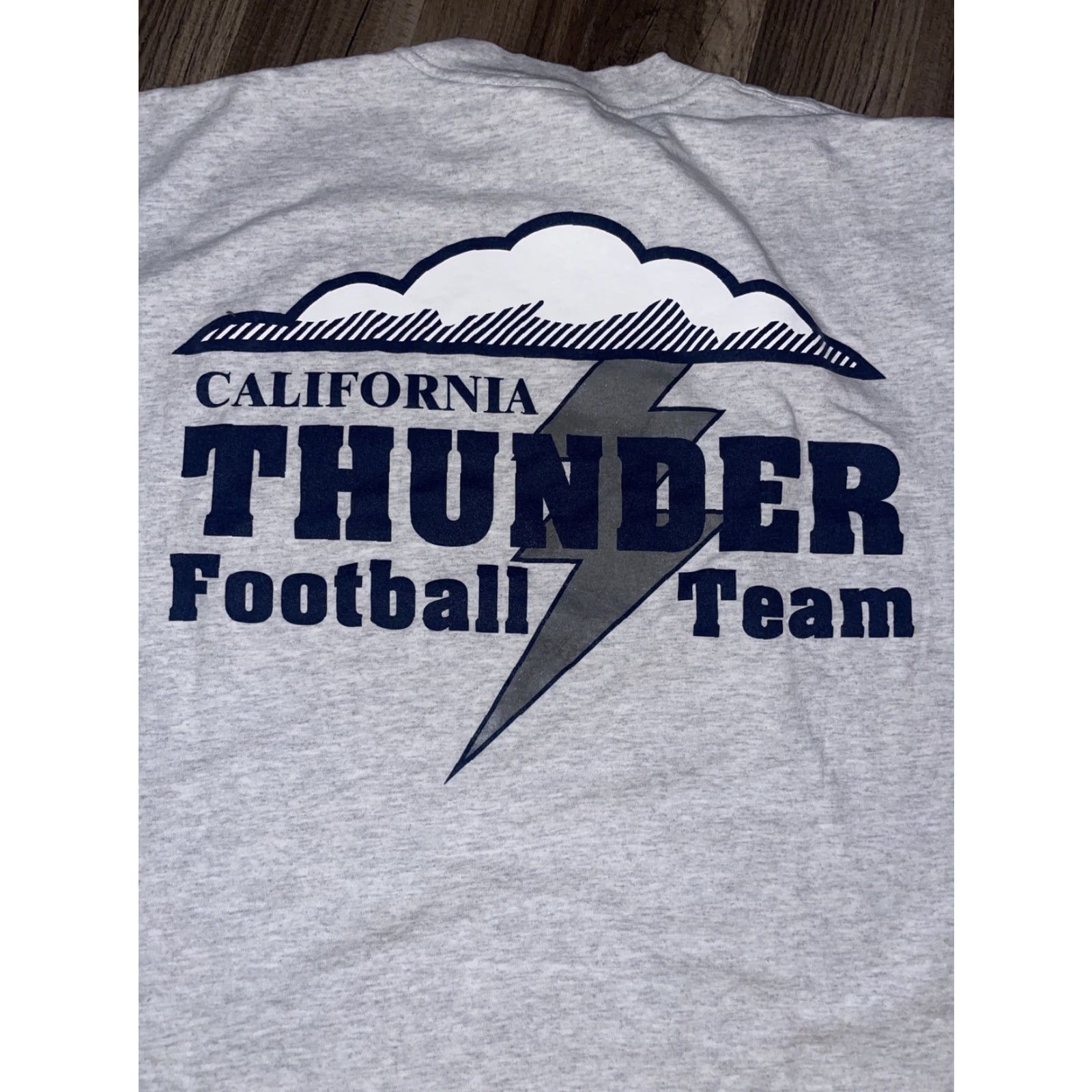 Tultex VINTAGE Tultex T-Shirt Grey XL California Santa Ana Thunder Football Mens XL Grey Tultex T-Shirt California Football Size US XL / EU 56 / 4 - 5 Thumbnail