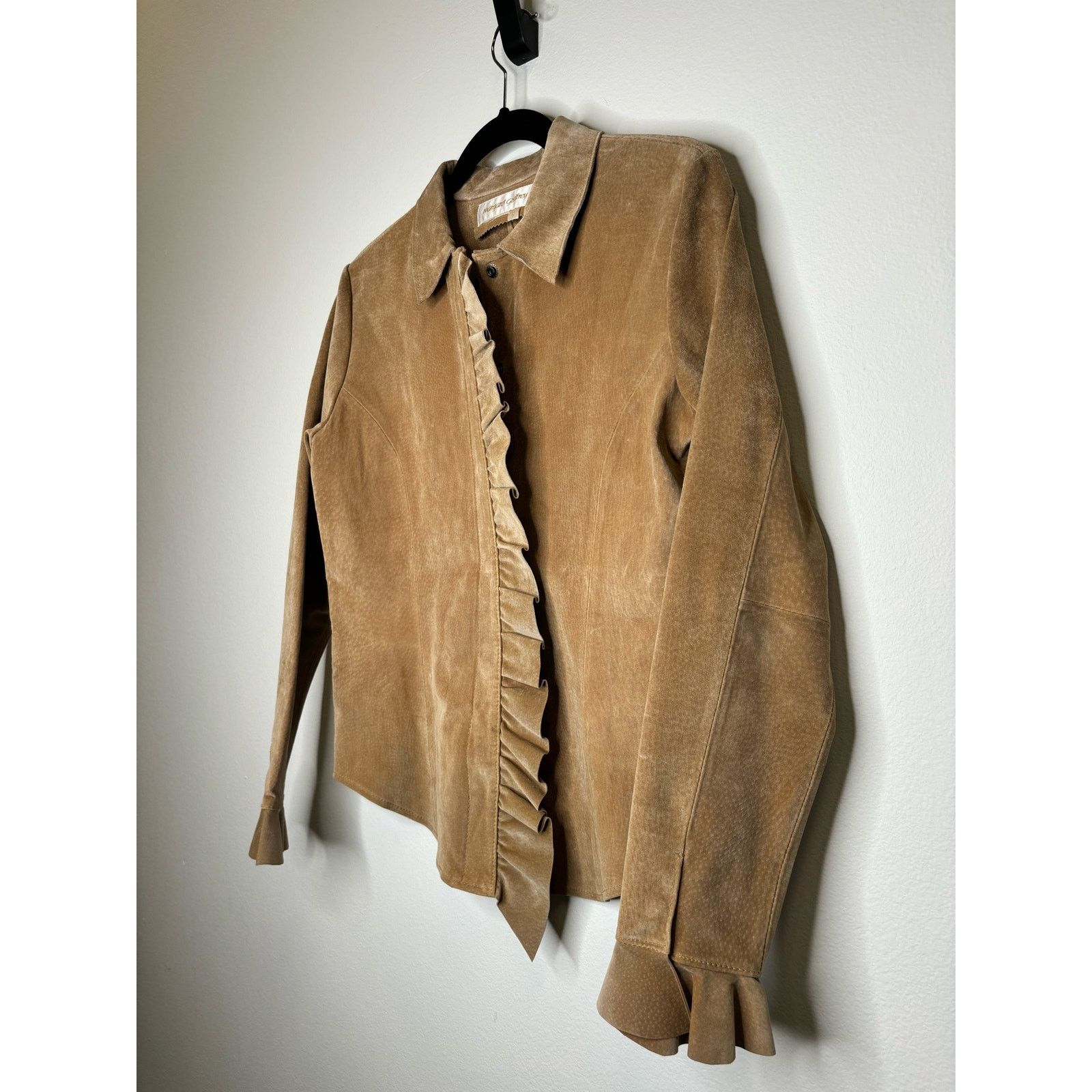 Vintage Margaret Godfrey vintage suede jacket with ruffle detail￼ Size M / US 6-8 / IT 42-44 - 6 Thumbnail