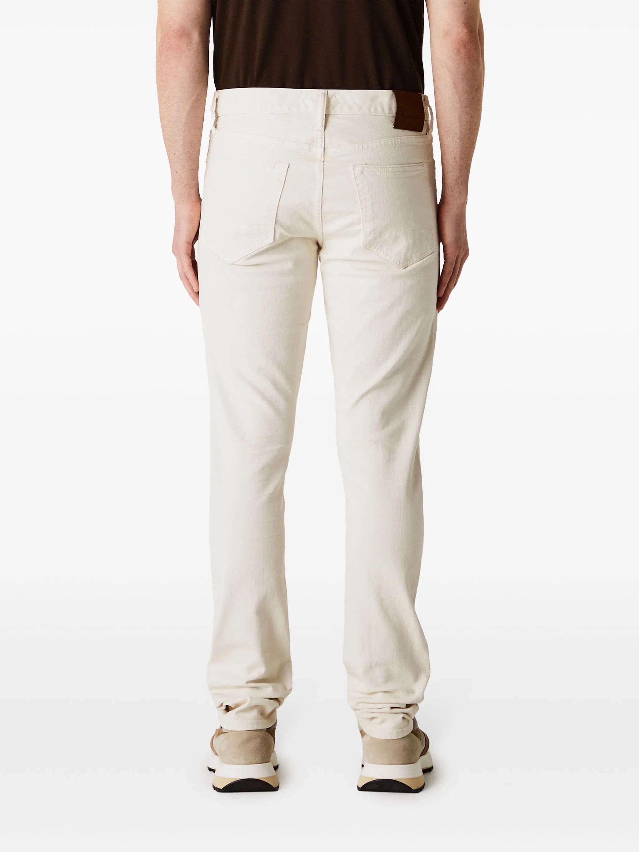 Tom Ford o1w1db10525 DPS001 Silm Jeans in Ivory Size US 34 / EU 50 - 3 Thumbnail