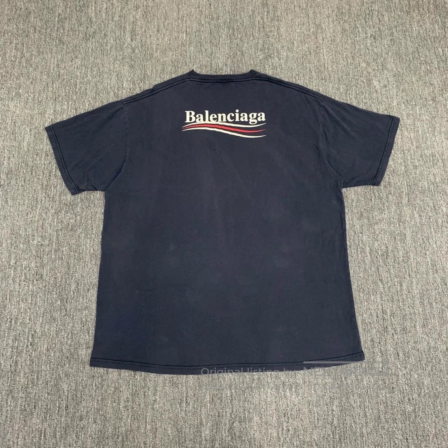 Balenciaga Balenciaga Navy Coke Print T-shirt. Size US XL / EU 56 / 4 - 2 Thumbnail