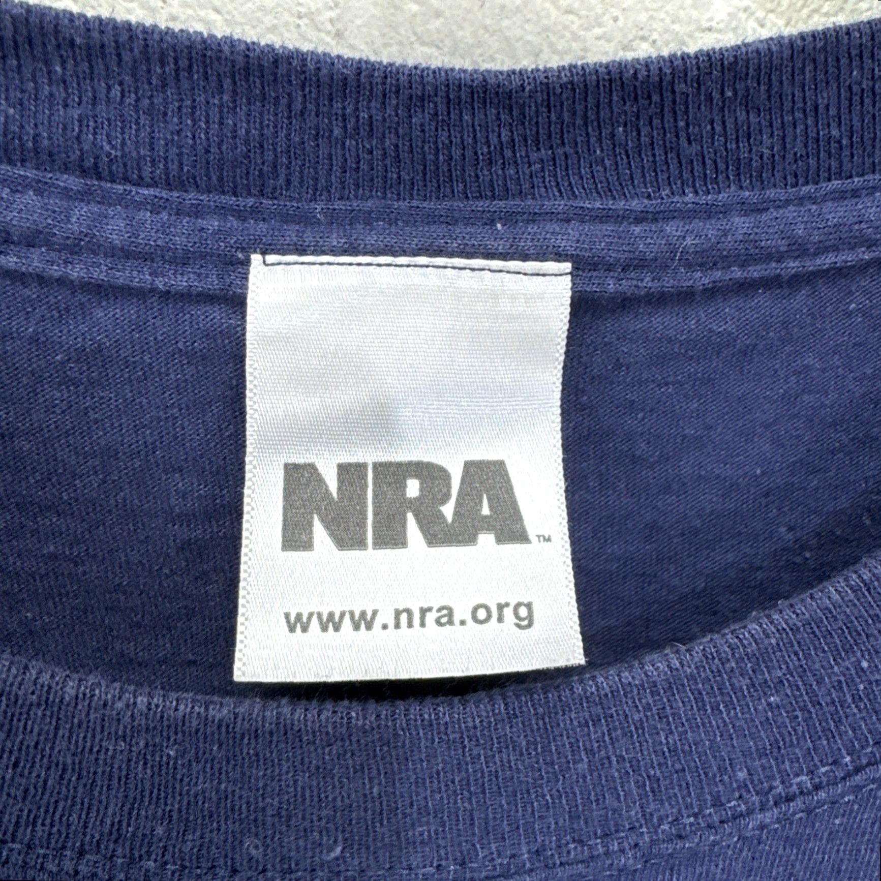 Vintage VINTAGE NRA National Rifle Association T-Shirt Men 2XL Short Sleeve Cotton Blue Patriotic Logo US USA Size US XXL / EU 58 / 5 - 3 Thumbnail