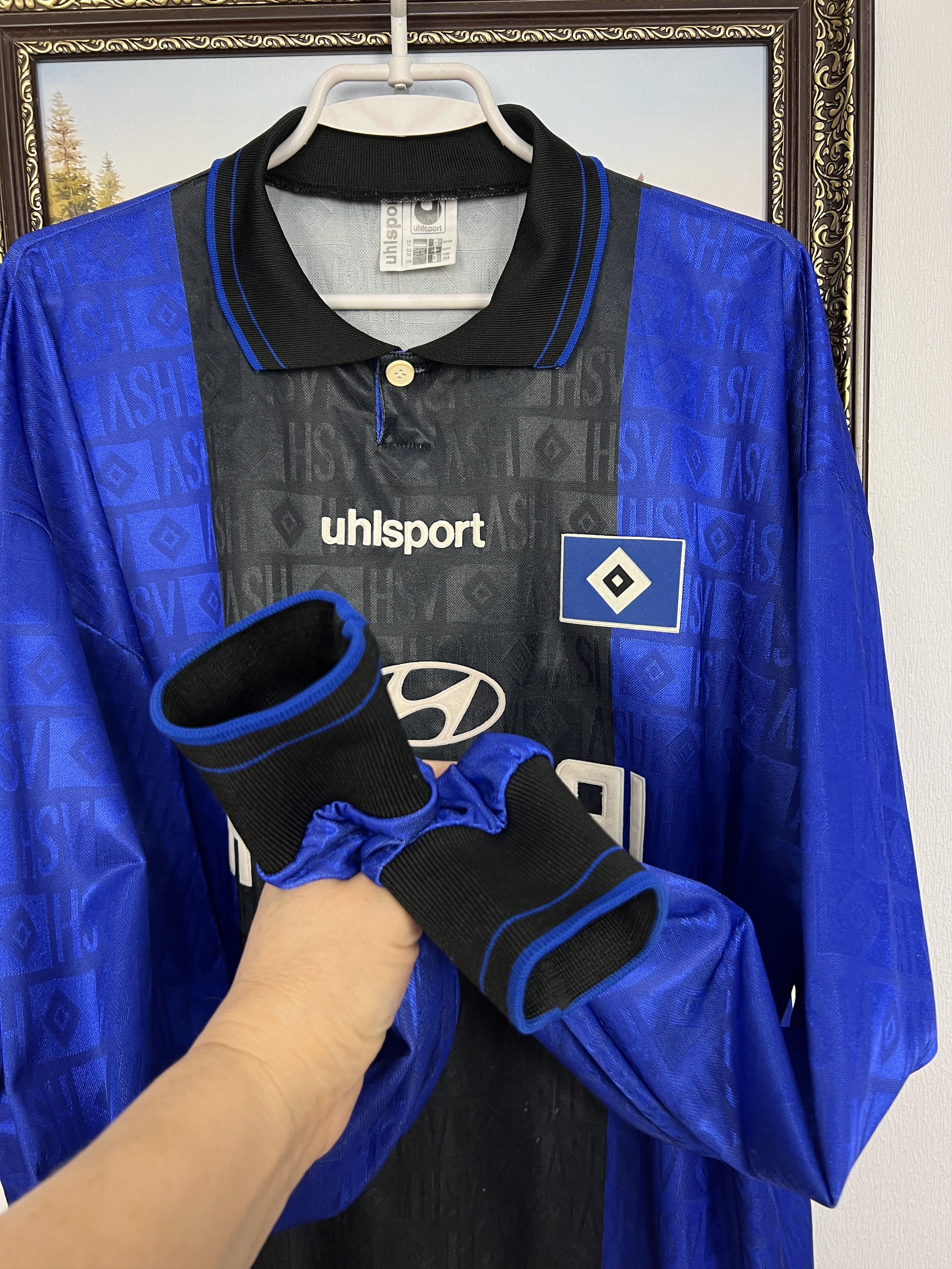Vintage Hamburg Away football shirt Soccer Long Sleeve Jersey Trikot Size US XXL / EU 58 / 5 - 4 Thumbnail