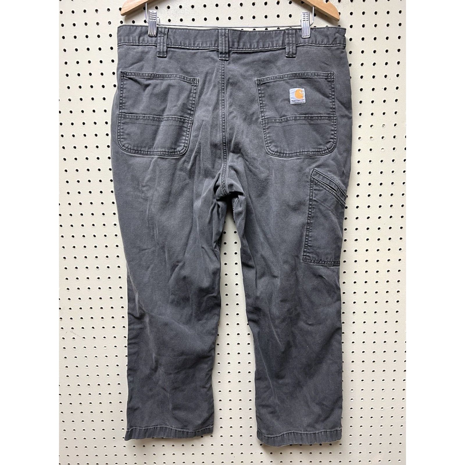 Carhartt Carhartt Men's Relaxed Fit Rugged Flex Canvas Work Pants 37x28 Gray BN2291-M Jeans/Work Pants/Canvas USA 37 Inseam 28 Men Size US 37 - 2 Thumbnail