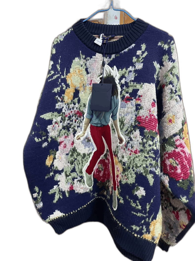 Louis Vuitton Louis Vuitton Floral Knit Sweater with Tags-yf Size US M / EU 48-50 / 2 - 1 Thumbnail