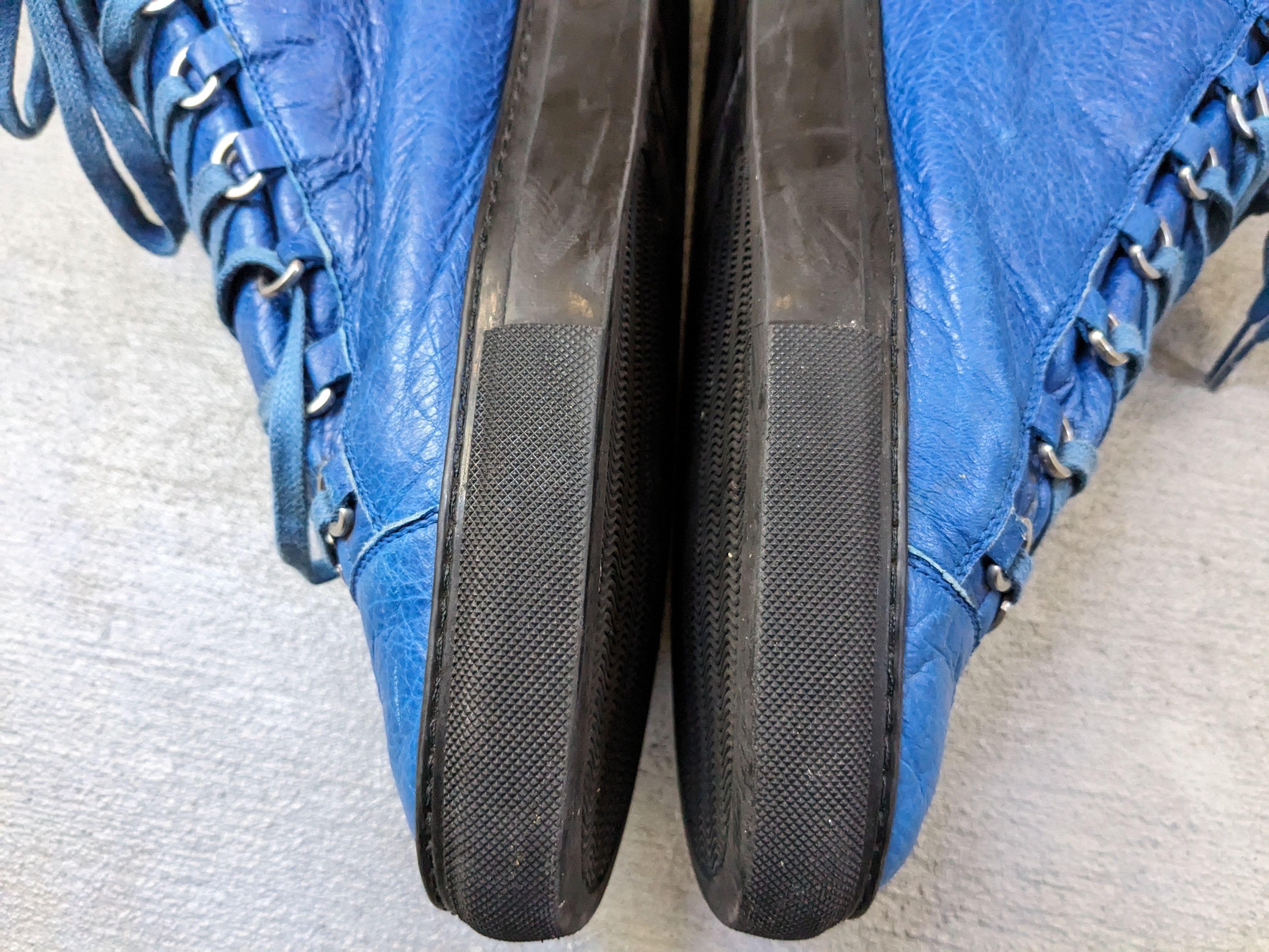 Balenciaga Balenciaga Arena Blue Black Leather 13 High Tops Lace Up Size US 13 / EU 46 - 7 Thumbnail