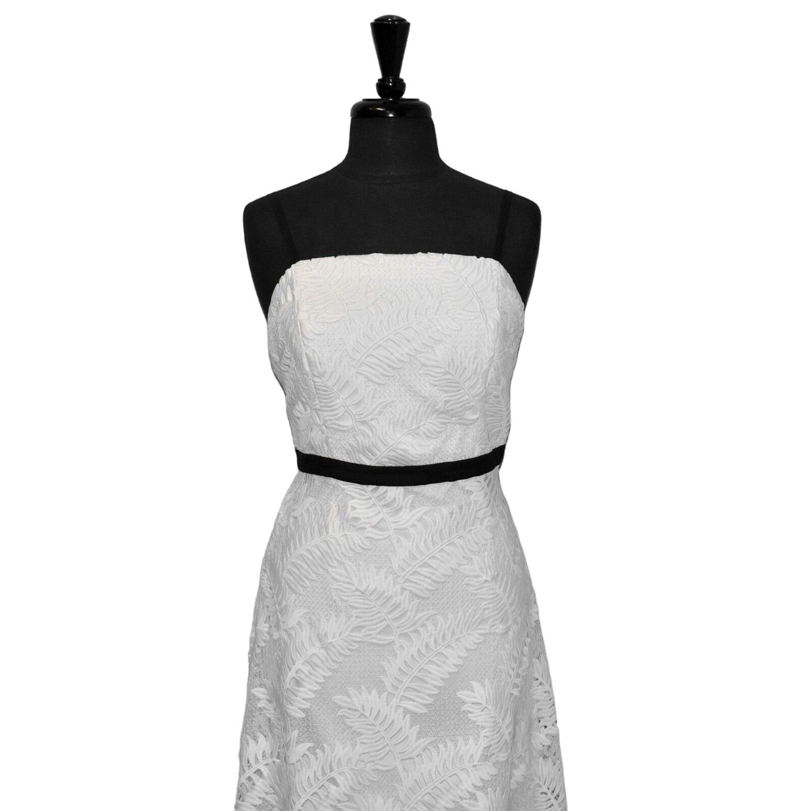 MILLY NWT MILLY Leighton White Palm Lace Maxi Dress Size 8 $475 Size M / US 6-8 / IT 42-44 - 3 Thumbnail