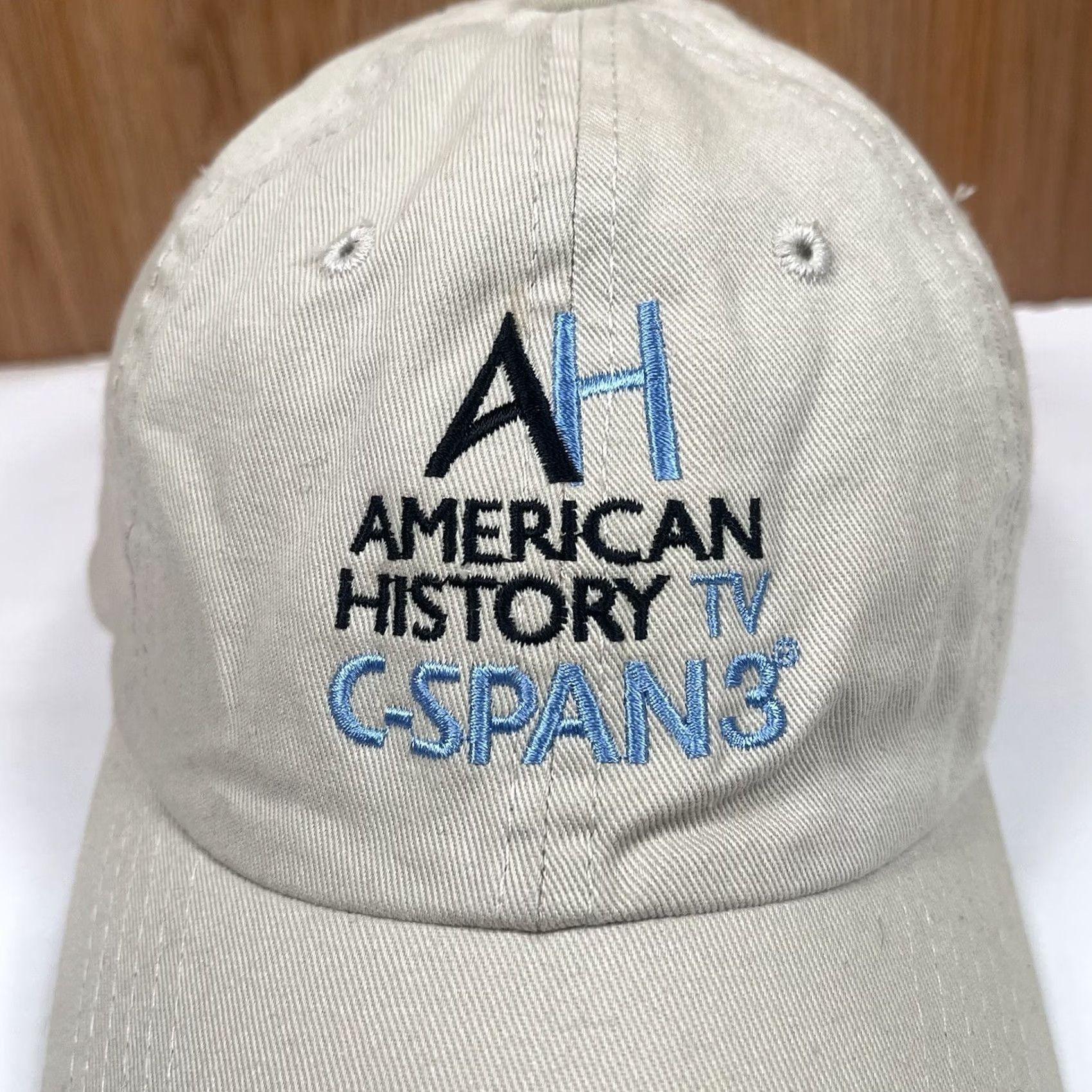 Vintage HeadMaster American History TV Adult Adjustable StrapBack Baseball HatCap Beige Size ONE SIZE - 3 Thumbnail