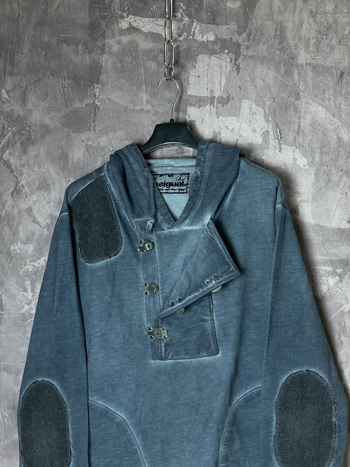 Desigual × Vintage 00s RARE VINTAGE Avant Garde Japanese Style Desigual Hoodie Size L / US 10 / IT 46 - 2 Thumbnail