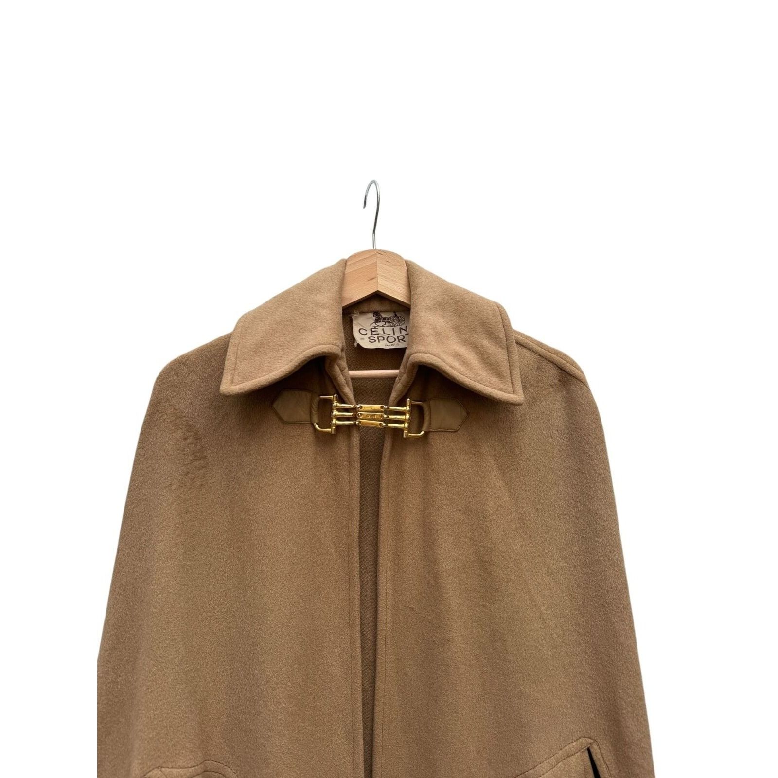 Celine Vintage 1970s Brown Wool Cape Size M / US 6-8 / IT 42-44 - 4 Thumbnail
