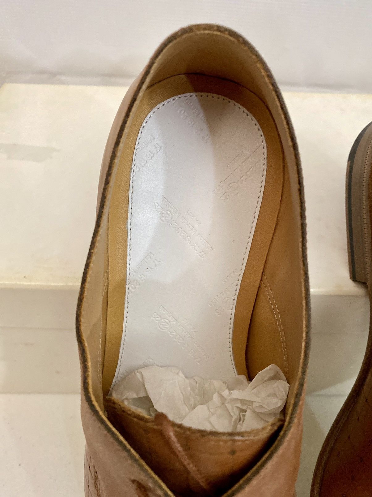 Maison Margiela Maison Margiela 22 🇮🇹 Brown veg tan laser matrix derby 8 New Size US 8 / EU 41 - 2 Thumbnail