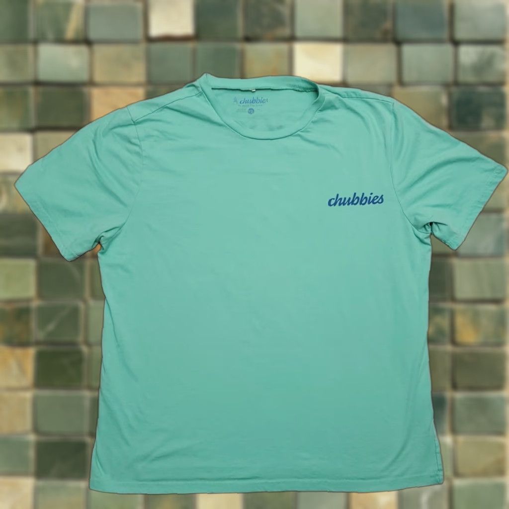 Chubbies Chubbies Mens XXL Green Graphic Skys Out Thighs Out Novelty Summer Tee Shirt Size US XXL / EU 58 / 5 - 1 Thumbnail