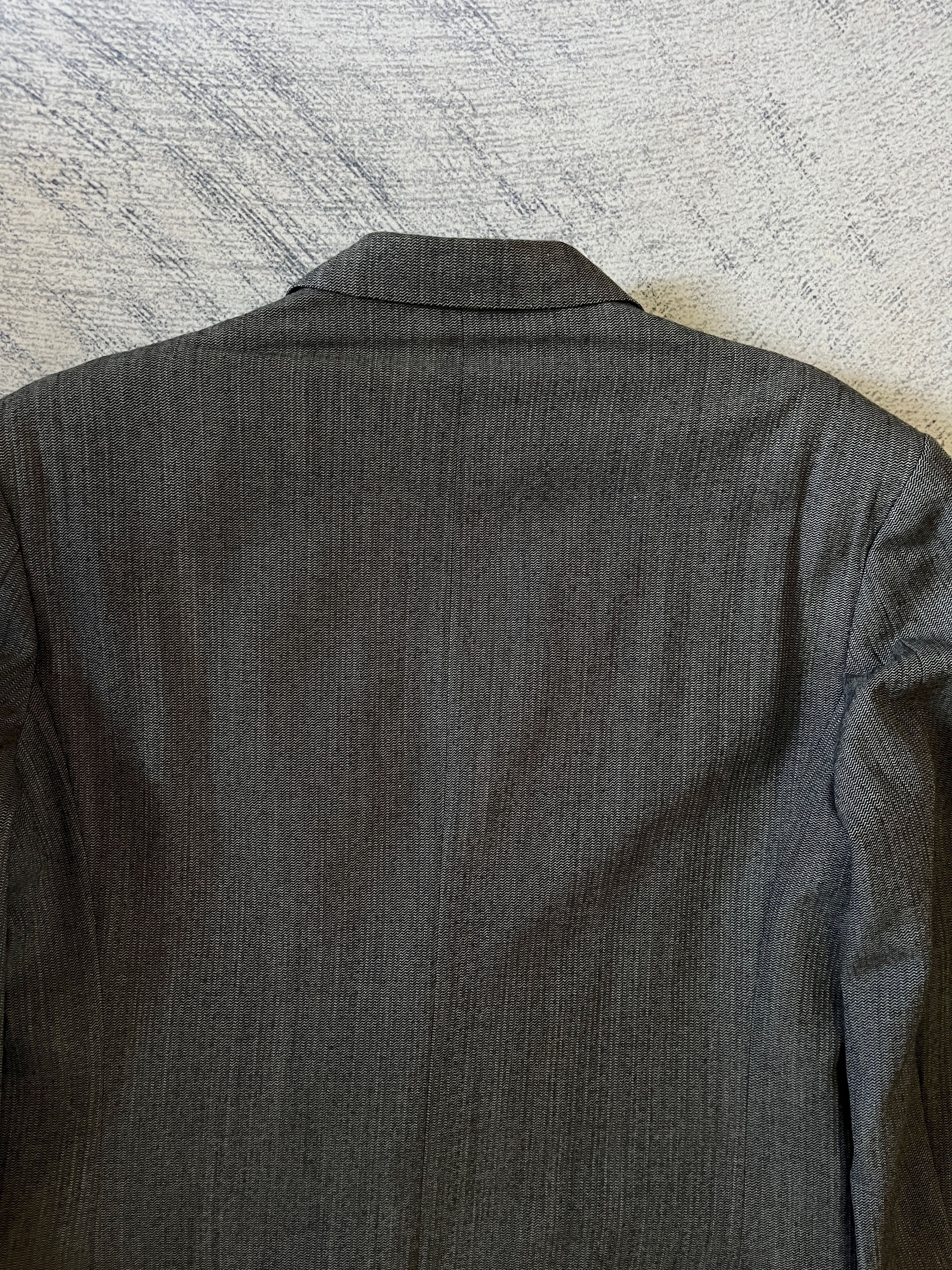 Yohji Yamamoto Y’s For Men LQ Design Wool Double Breasted Grey Blazer Size 40R - 7 Thumbnail