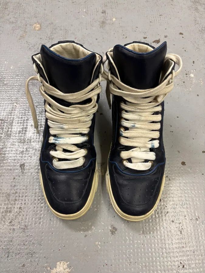 Givenchy Givenchy Tyson Navy Leather High Sneakers Size US 8.5 / EU 41-42 - 2 Thumbnail
