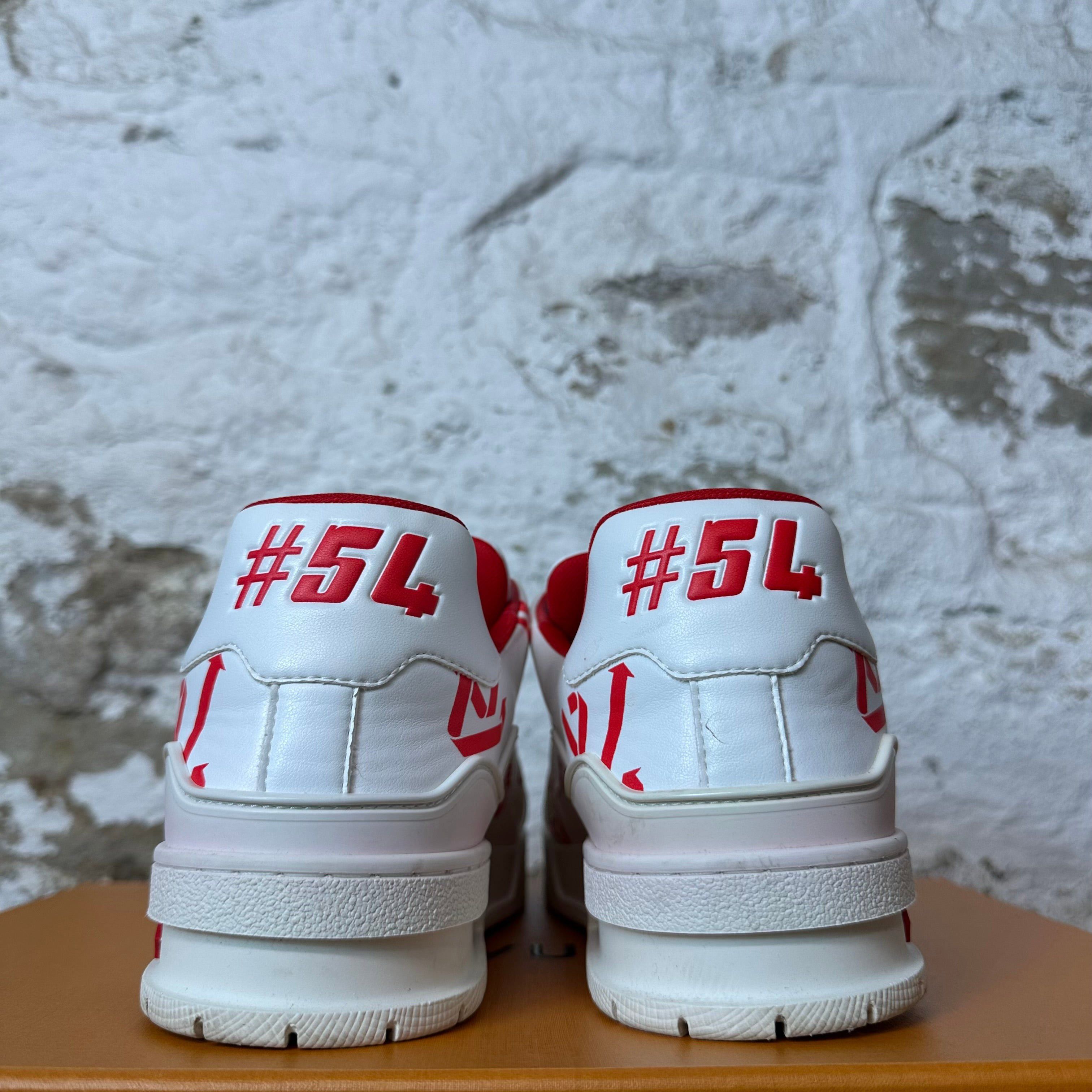 Louis Vuitton Louis Vuitton Red Letter White Trainer Sneaker Sz 8 (6.5LV) Size US 8 / EU 41 - 5 Thumbnail