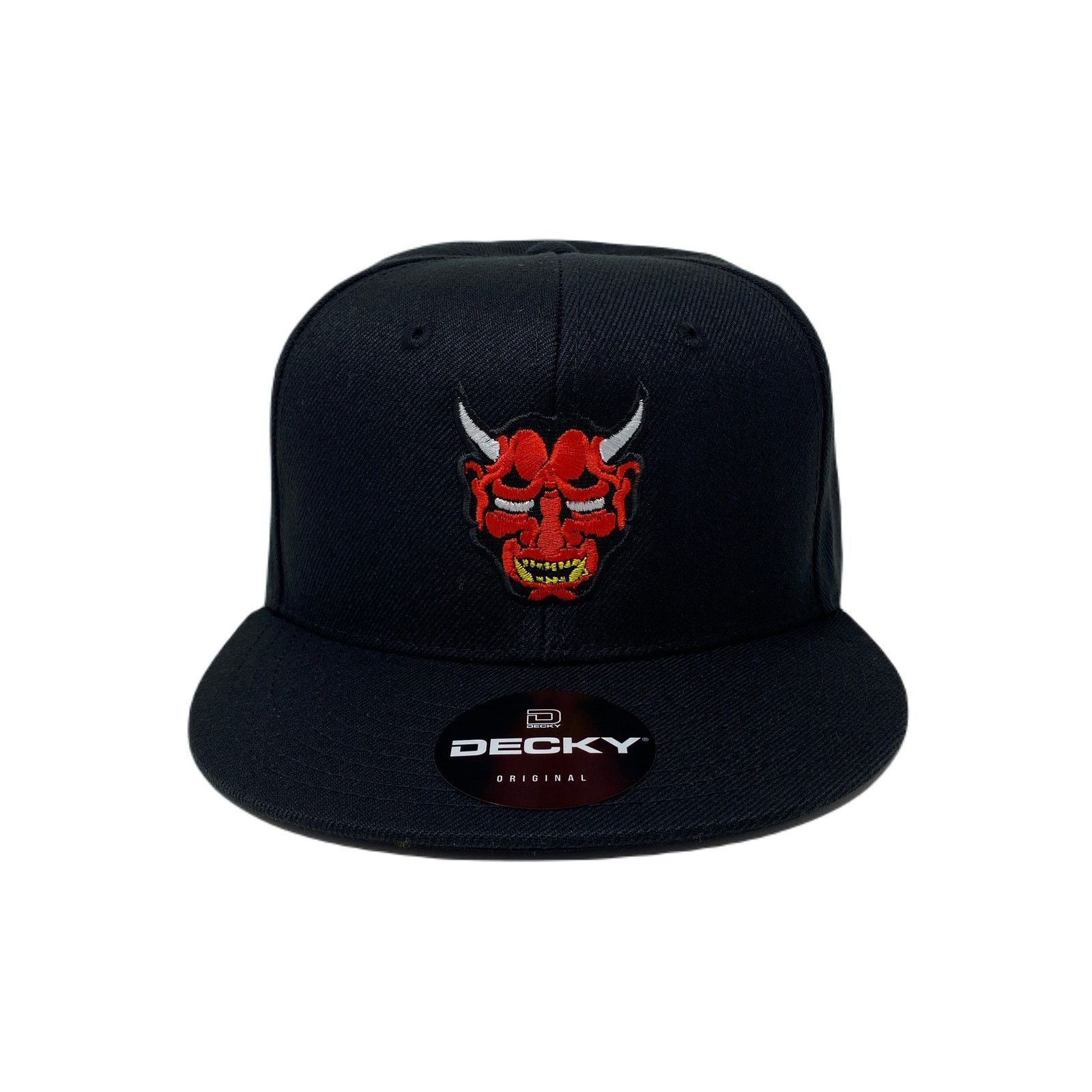 Other Oni Mask Red Snapback Hat All Black Size ONE SIZE - 2 Thumbnail
