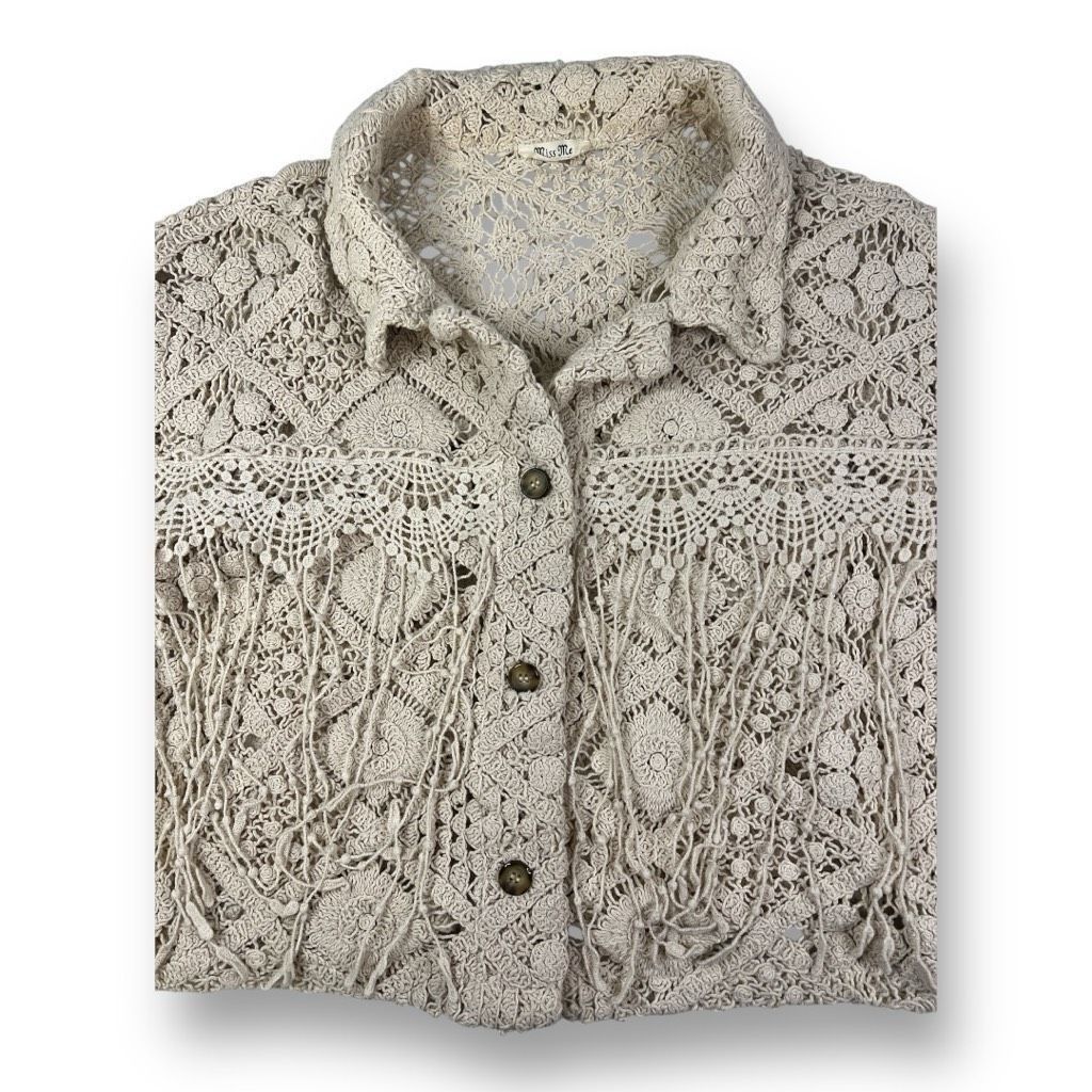 Other Miss Me Crochet Boho Oversized Jacket Size Small Size S / US 4 / IT 40 - 4 Thumbnail