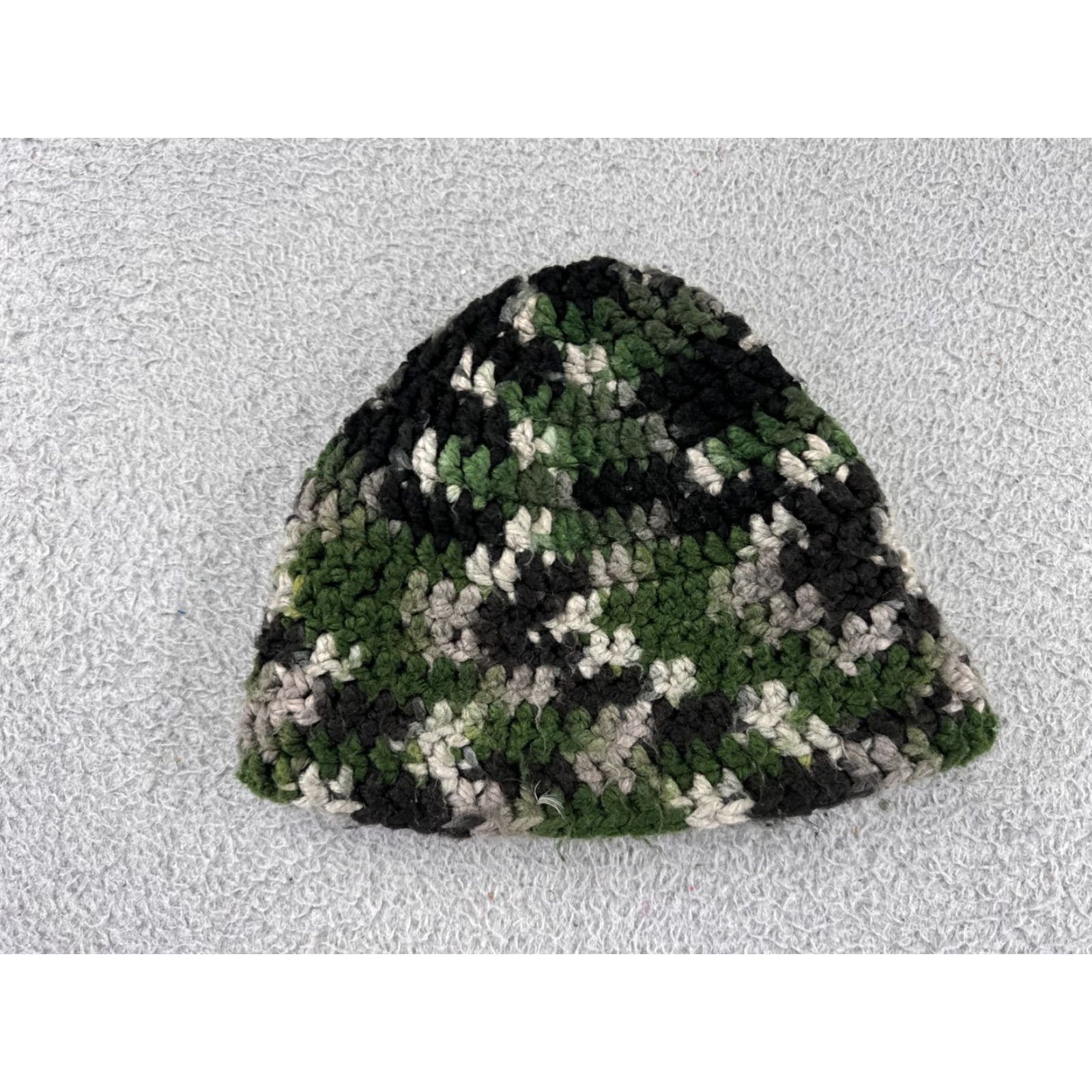 Vintage Handmade Beanie Toque Green Adult One Size Knit Wool Acrylic Hat/Cap Mens Beanie Ski Logo Winter 90s Size ONE SIZE - 4 Thumbnail