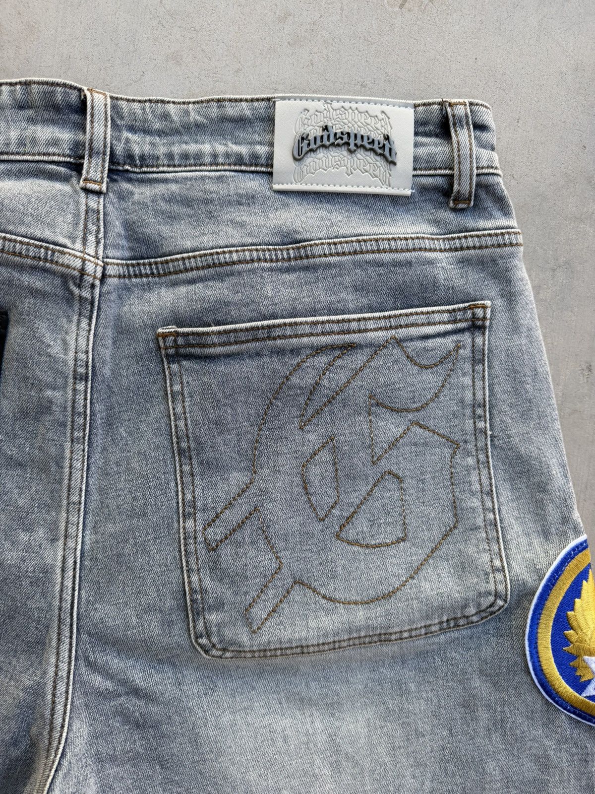 Godspeed Godspeed Patchwork Denim Shorts Blue V2 Men’s Streetwear 36 Size US 36 / EU 52 - 7 Thumbnail
