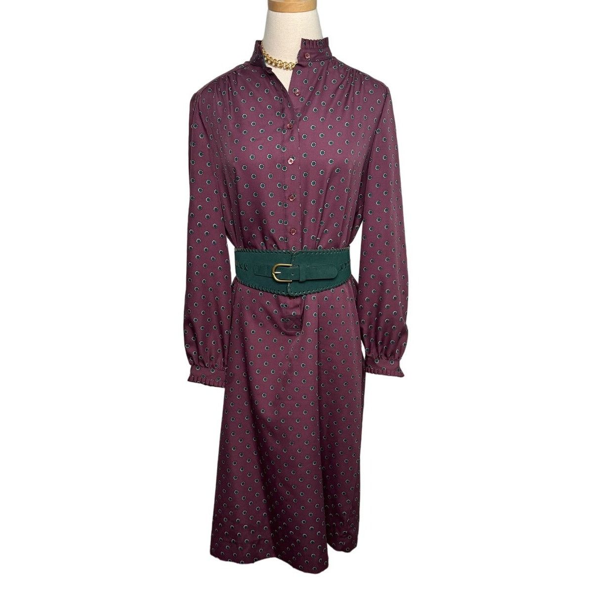Vintage Vintage 70s/80s Schrader Sport ruffle collar shirt dress M Size M / US 6-8 / IT 42-44 - 7 Thumbnail
