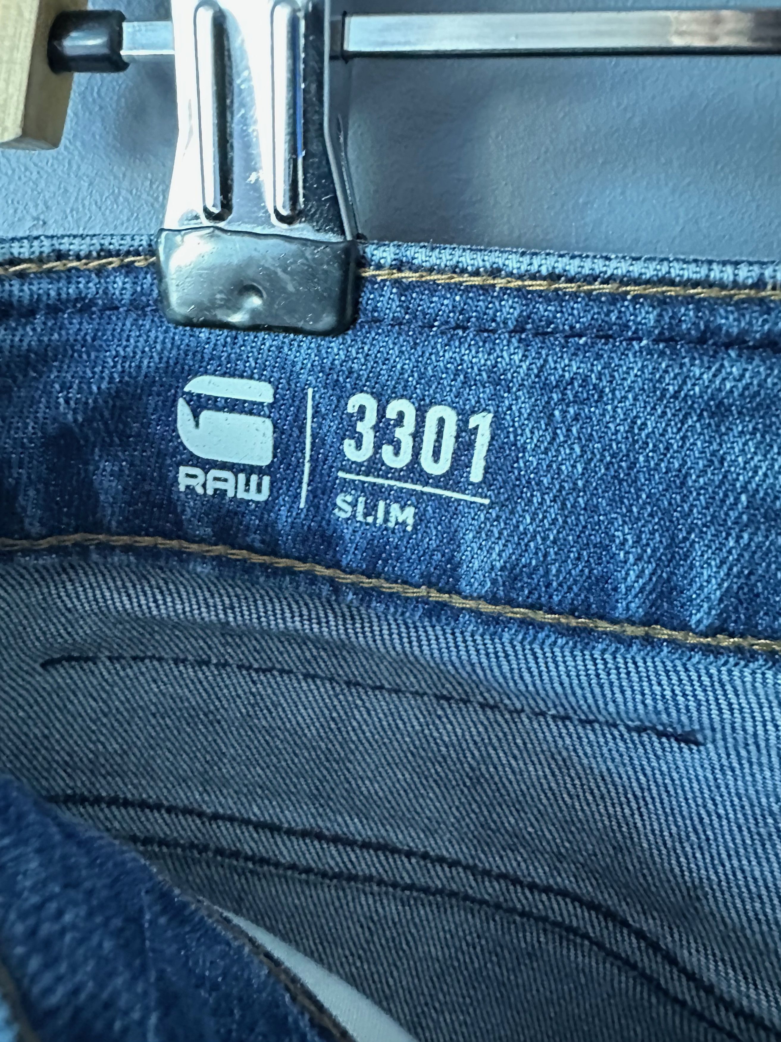 G-Star G-Star 3301 Slim Fit Deim Jeans Pants W32 L34 Size US 32 / EU 48 - 8 Thumbnail