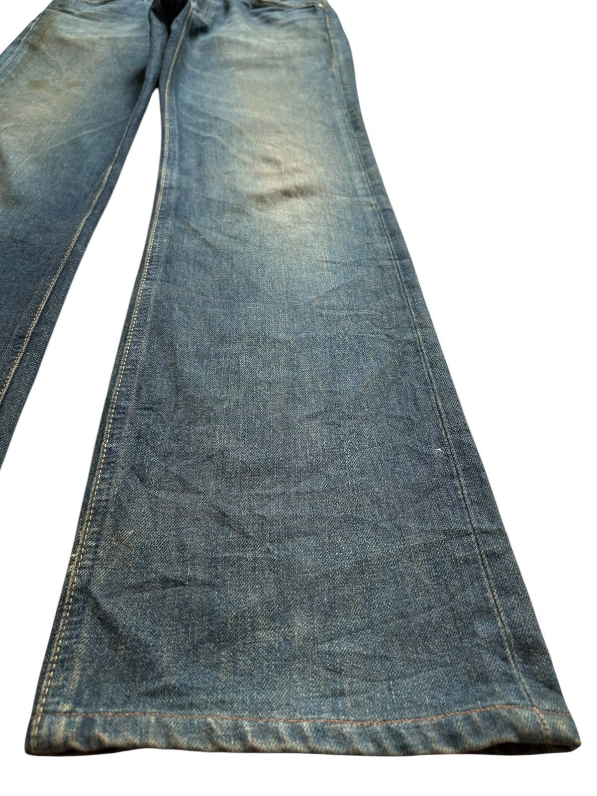 Lee Vintage Japanese Lee Sanforized Mud Wash Distress Flare Jean Size US 29 - 7 Thumbnail