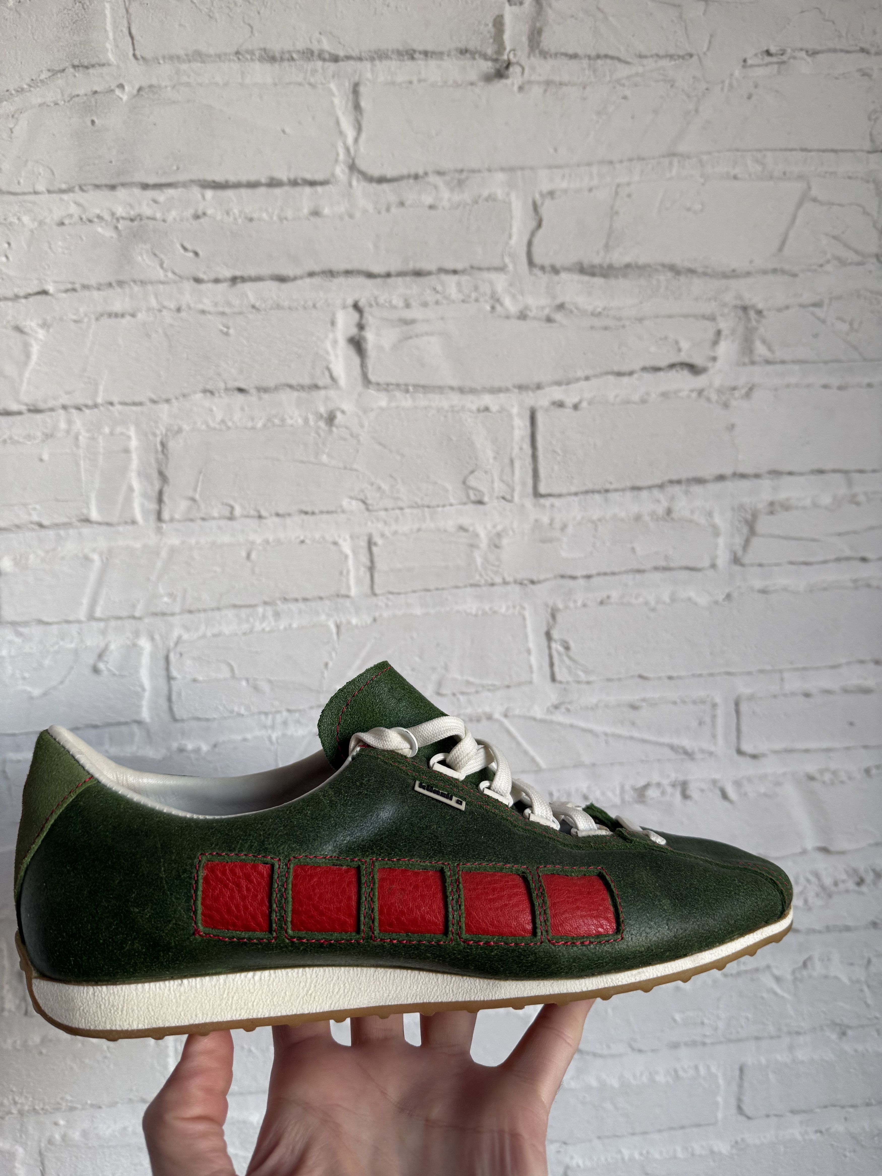 Other Kunzli Swiss made classic leather sneakers green red Size US 6.5 / EU 39-40 - 2 Thumbnail