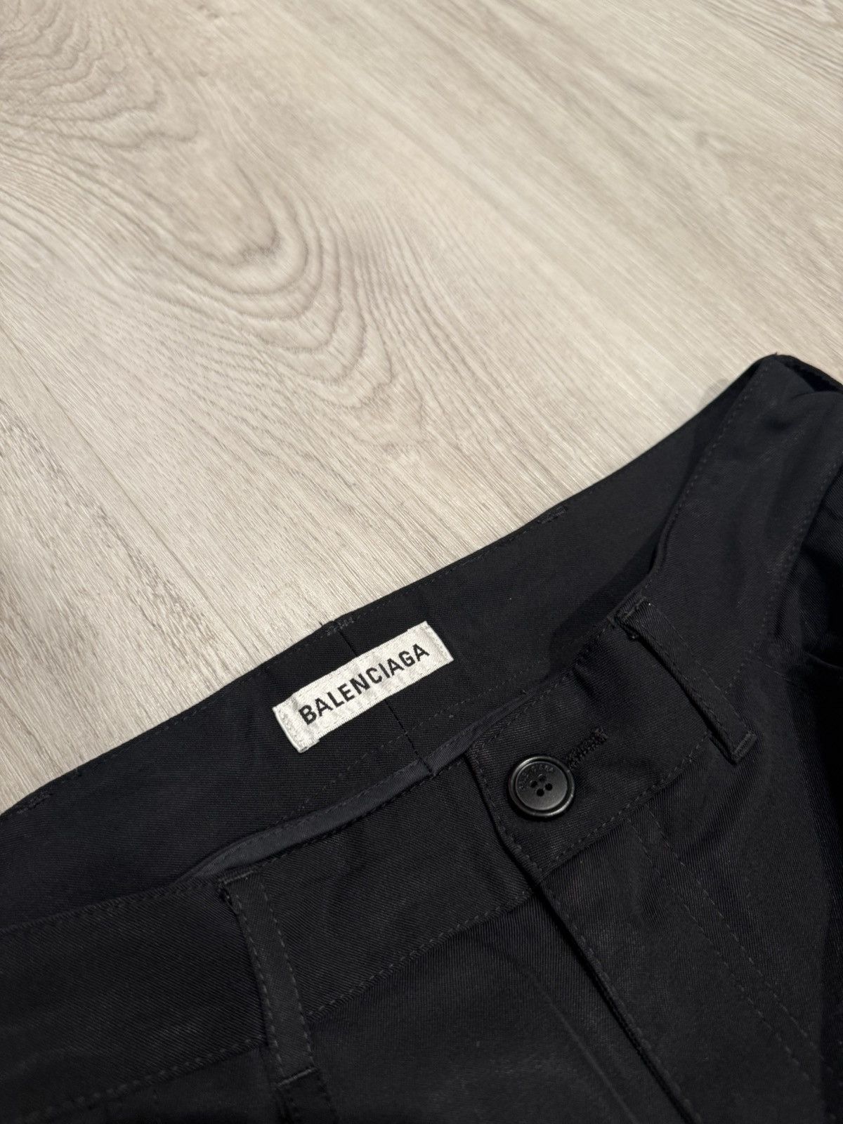 Balenciaga s/s 2021 wool denim cut wide leg pants!! Size US 28 / EU 44 - 8 Thumbnail