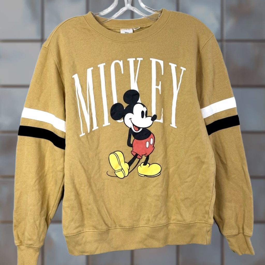 Disney Disney Mickey Mouse Women's Medium Pullover Sweatshirt Yellow Long Sleeve Size M / US 6-8 / IT 42-44 - 1 Thumbnail