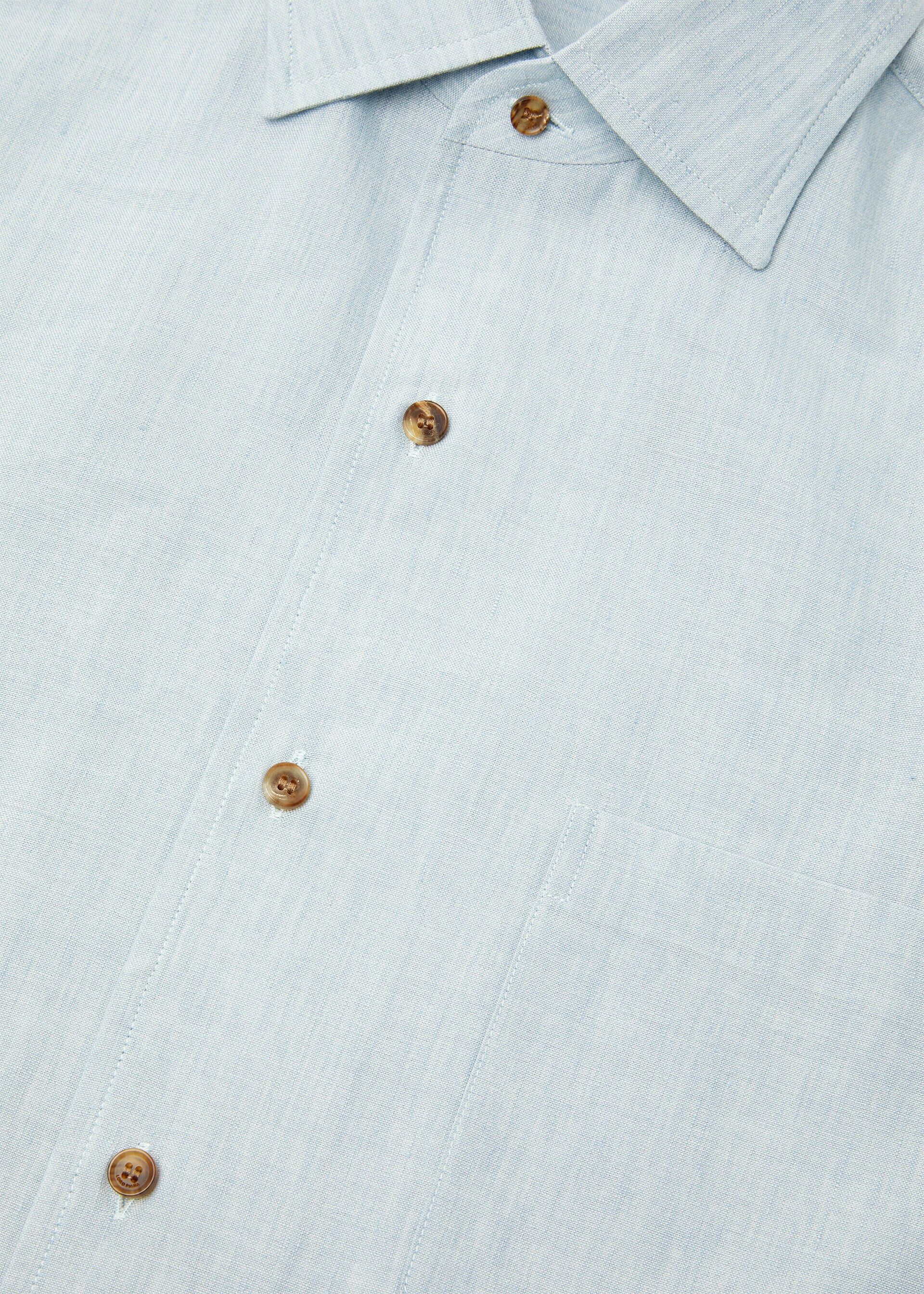 Loro Piana os11x0426 FAQ8219 Andre Shirt in Salt Bleached Blue Size M / US 6-8 / IT 42-44 - 7 Thumbnail