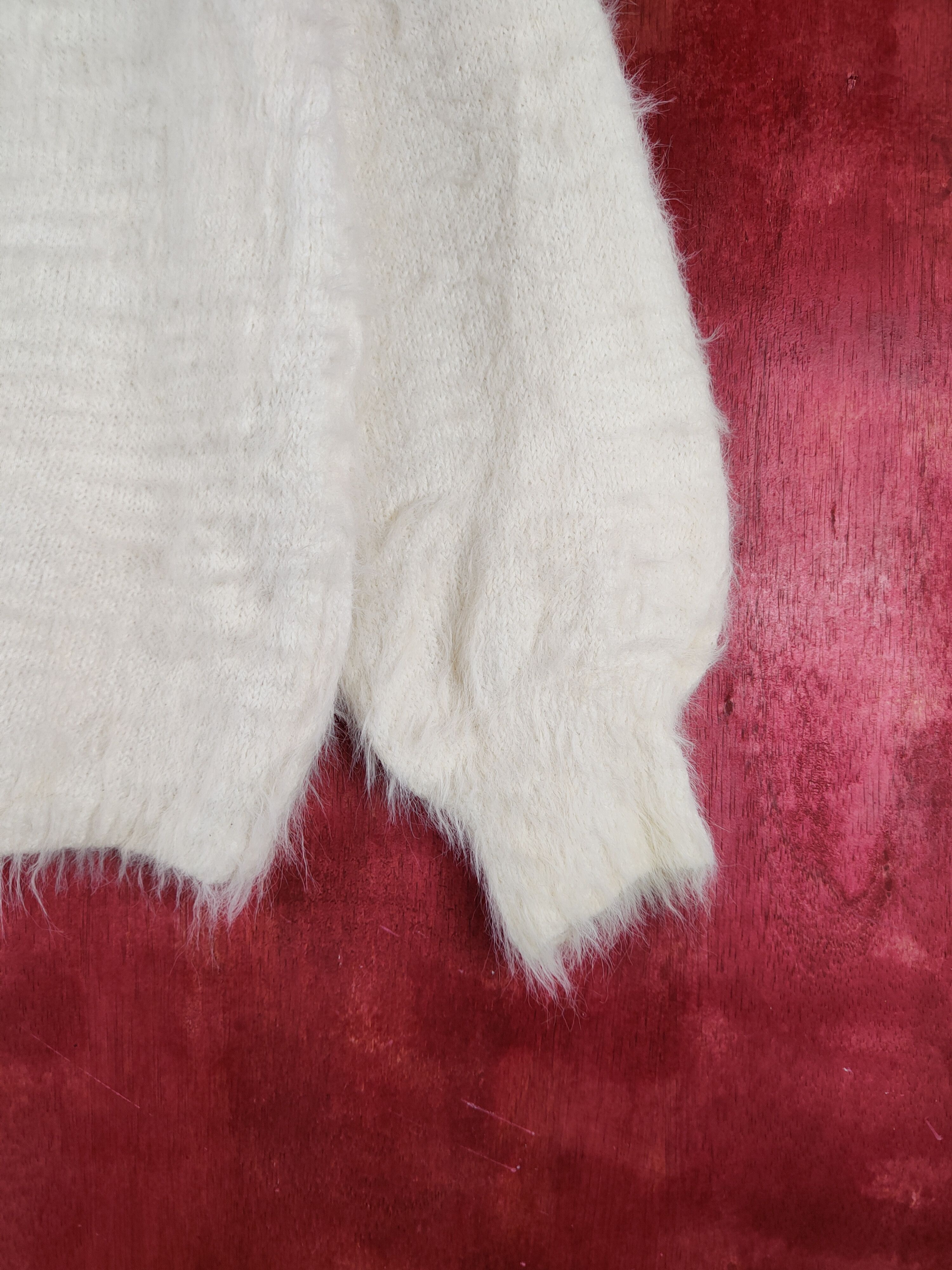 Japanese Brand × Vintage Cool Design 💥 Glacier White Fur Mohair Knitwear Size M / US 6-8 / IT 42-44 - 6 Thumbnail