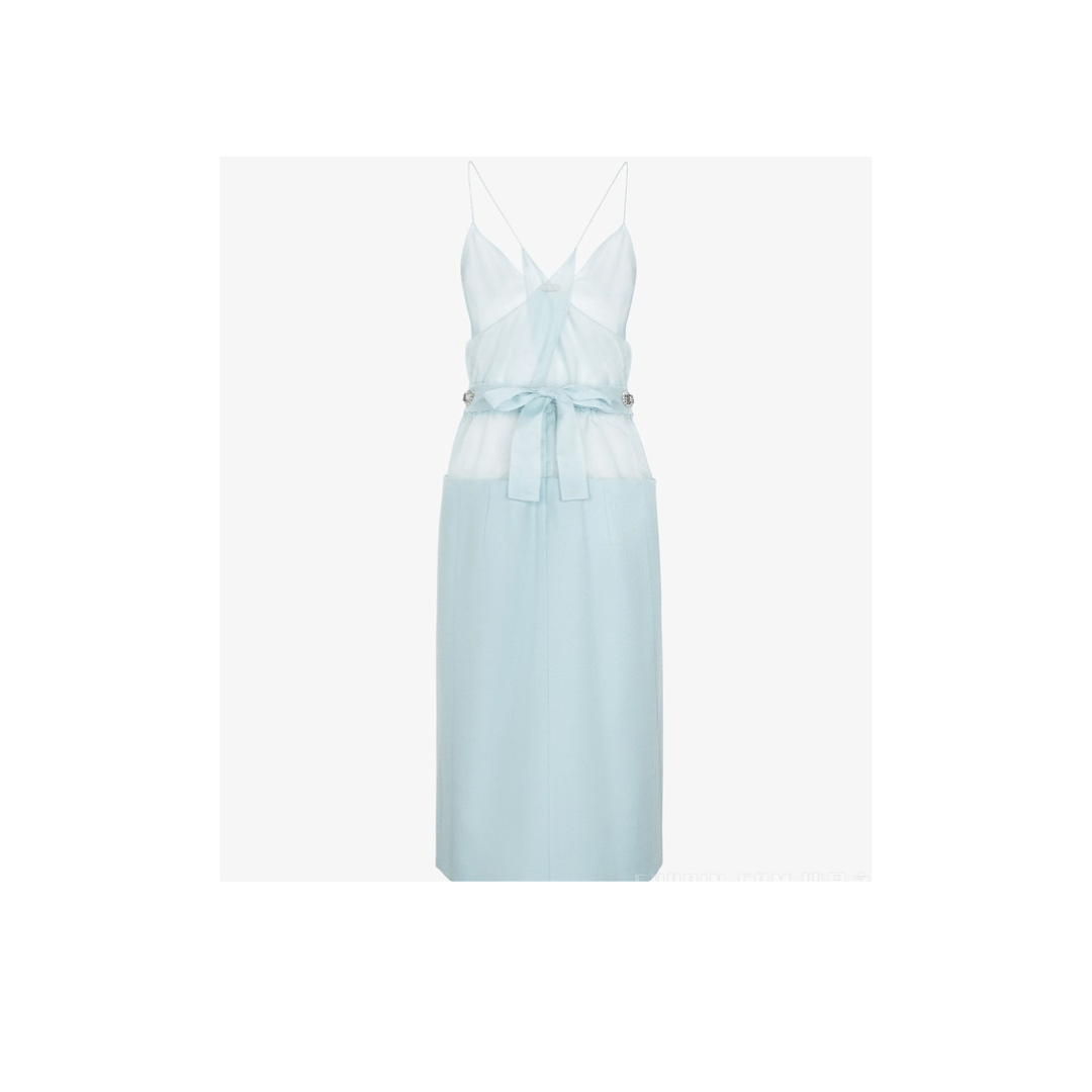 Fendi o1s1wg111224 Dress in Light Blue Size XS / US 0-2 / IT 36-38 - 2 Thumbnail