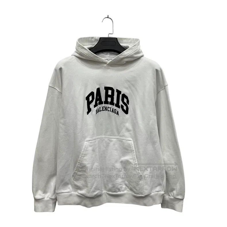 Balenciaga Balenciaga City Series Logo Embroidered Hooded Sweatshirt Size US M / EU 48-50 / 2 - 1 Thumbnail
