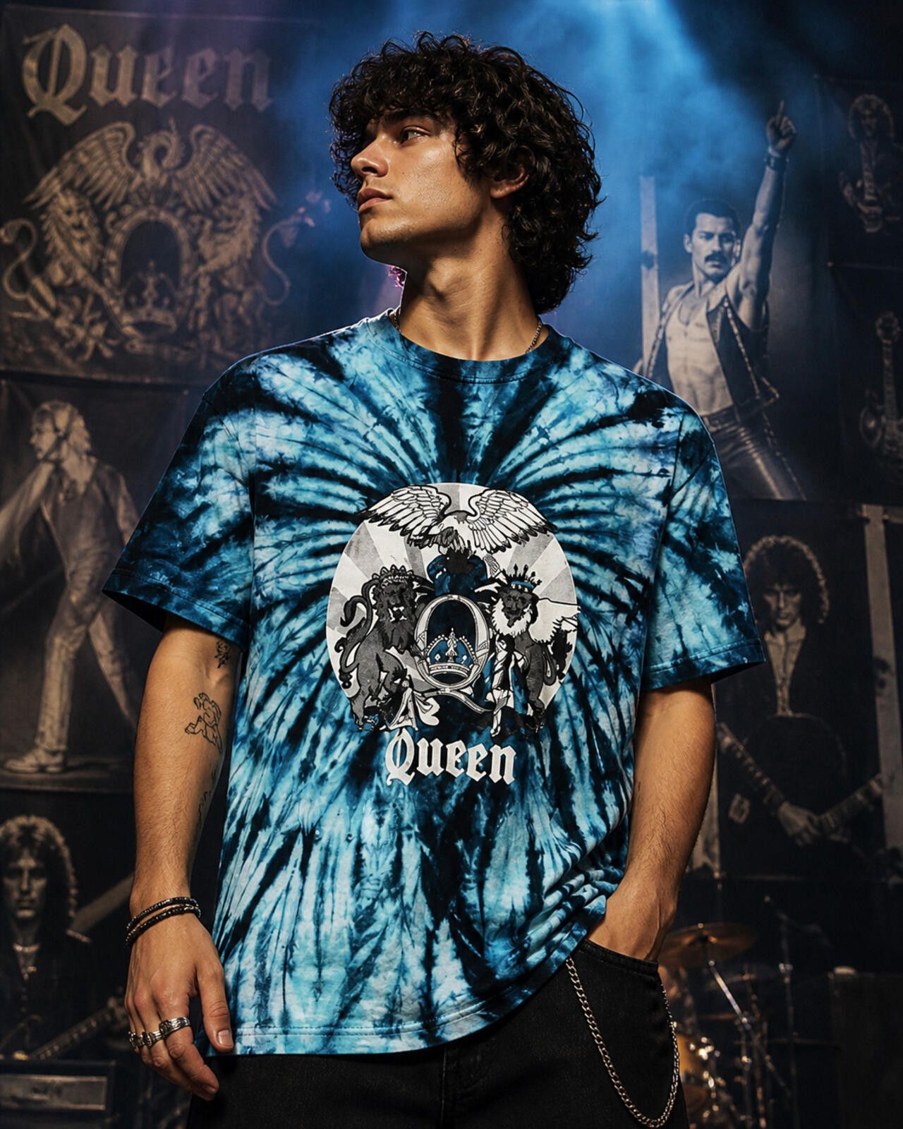 Fruit Of The Loom Vintage Queen Band Tie Dye T Shirt XL Fruit Of The Loom Size US XL / EU 56 / 4 - 1 Thumbnail