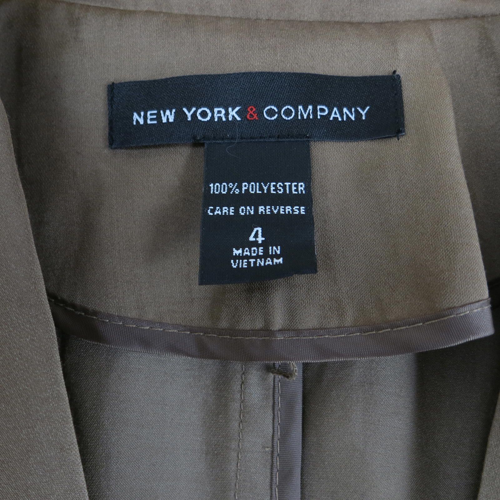 Other New York & Company Tan Blazer with Zip Pockets Size 4 Size S / US 4 / IT 40 - 4 Thumbnail