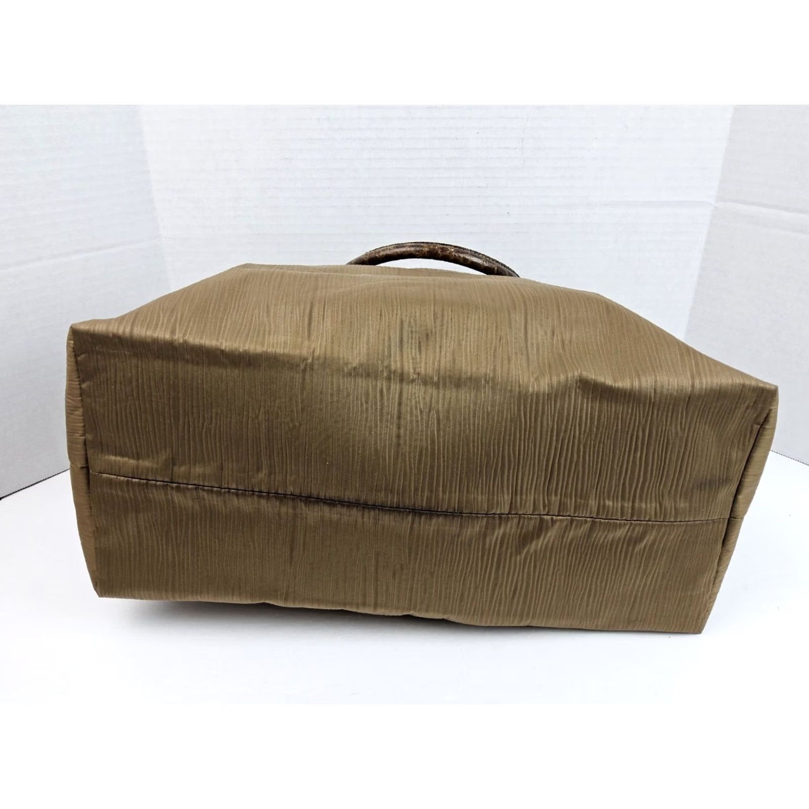 Hanae Mori Hanae Mori Satchel/Top Handle Bag Handbag Purse Nylon Brown Large Butterfly Chain Strap Size ONE SIZE - 5 Thumbnail